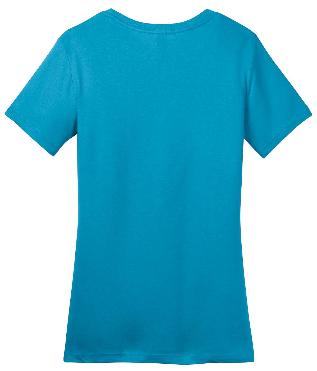 DM104L_BrightTurquoise_Flat_Back District Women's Perfect Weight Tee