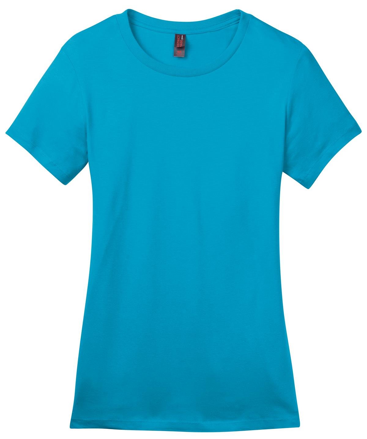 DM104L_BrightTurquoise_Flat_Front_2012 District Women's Perfect Weight Tee