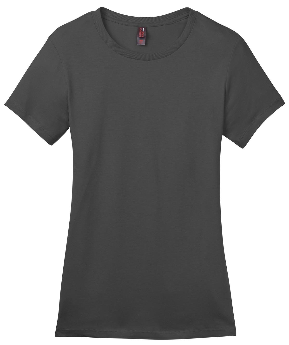 DM104L_Charcoal_Flat_Front_2012 District Women's Perfect Weight Tee