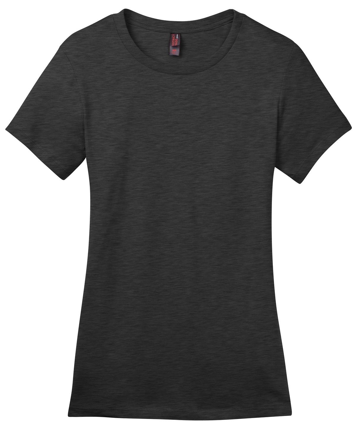 DM104L_HeatheredCharcoal_Flat_Front_2012 District Women's Perfect Weight Tee