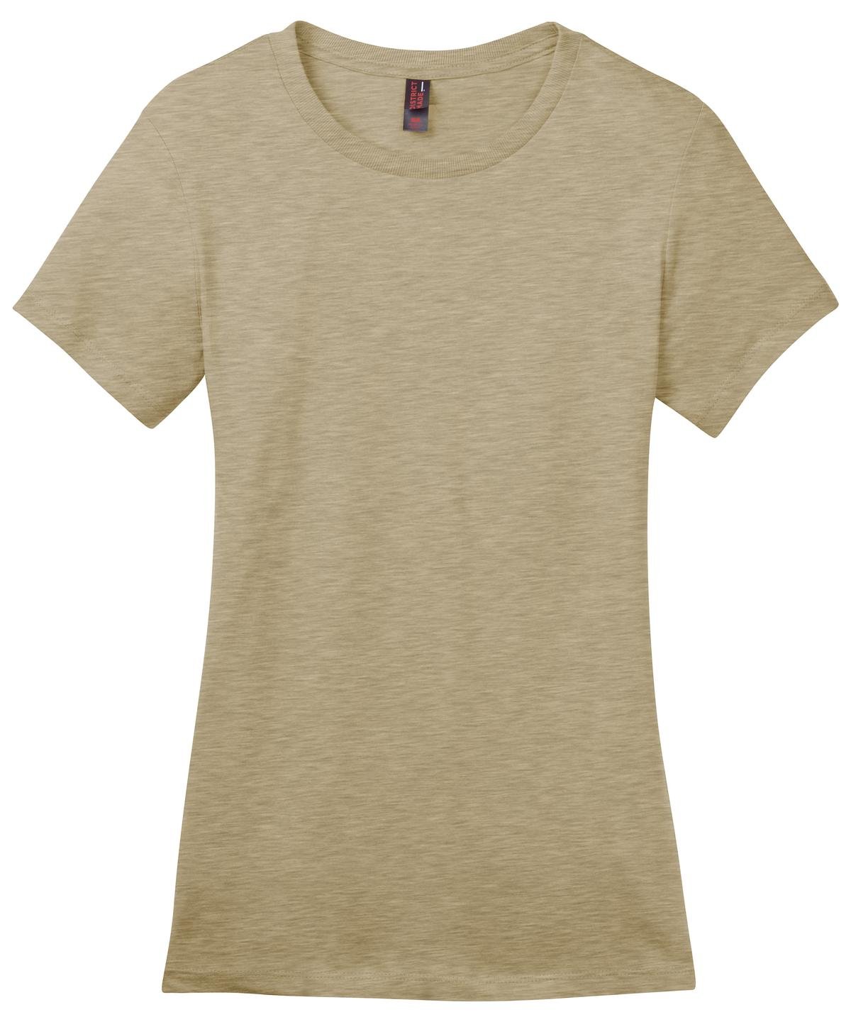 DM104L_HeatheredLatte_Flat_Front_2012 District Women's Perfect Weight Tee