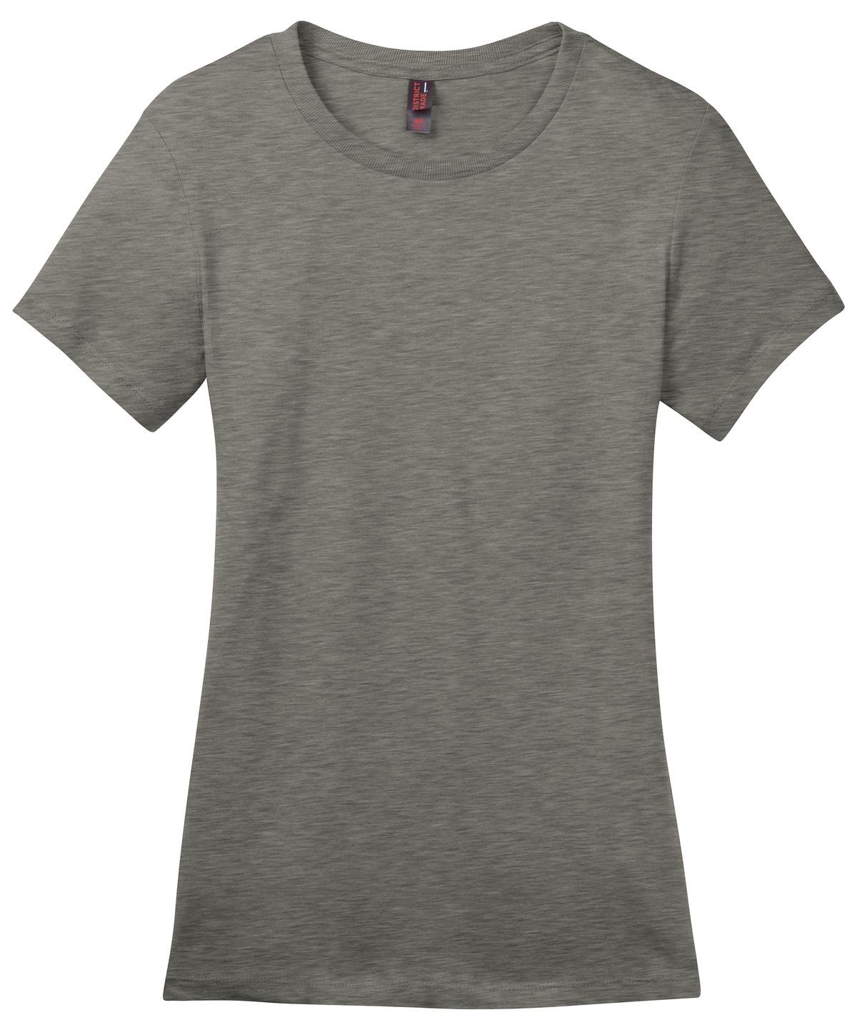 DM104L_HeatheredSteel_Flat_Front_2012 District Women's Perfect Weight Tee