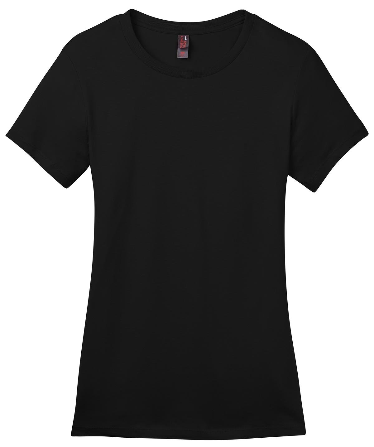 DM104L_JetBlack_Flat_Front_2012 District Women's Perfect Weight Tee