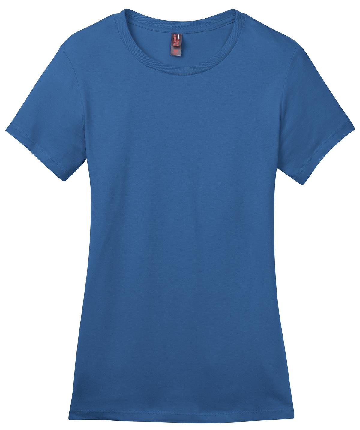 DM104L_MaritimeBlue_Flat_Front_2012 District Women's Perfect Weight Tee