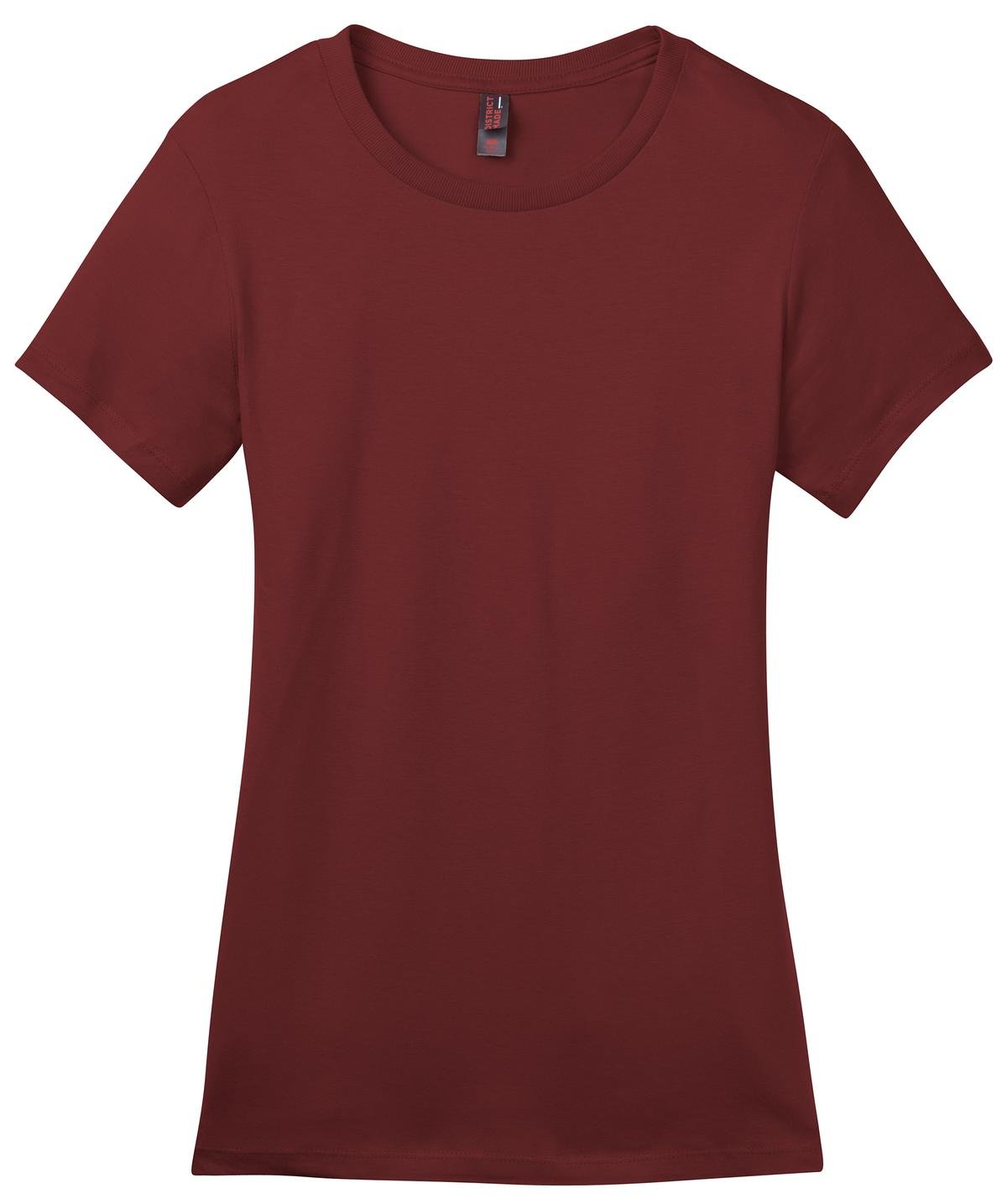 DM104L_Sangria_Flat_Front_2012 District Women's Perfect Weight Tee
