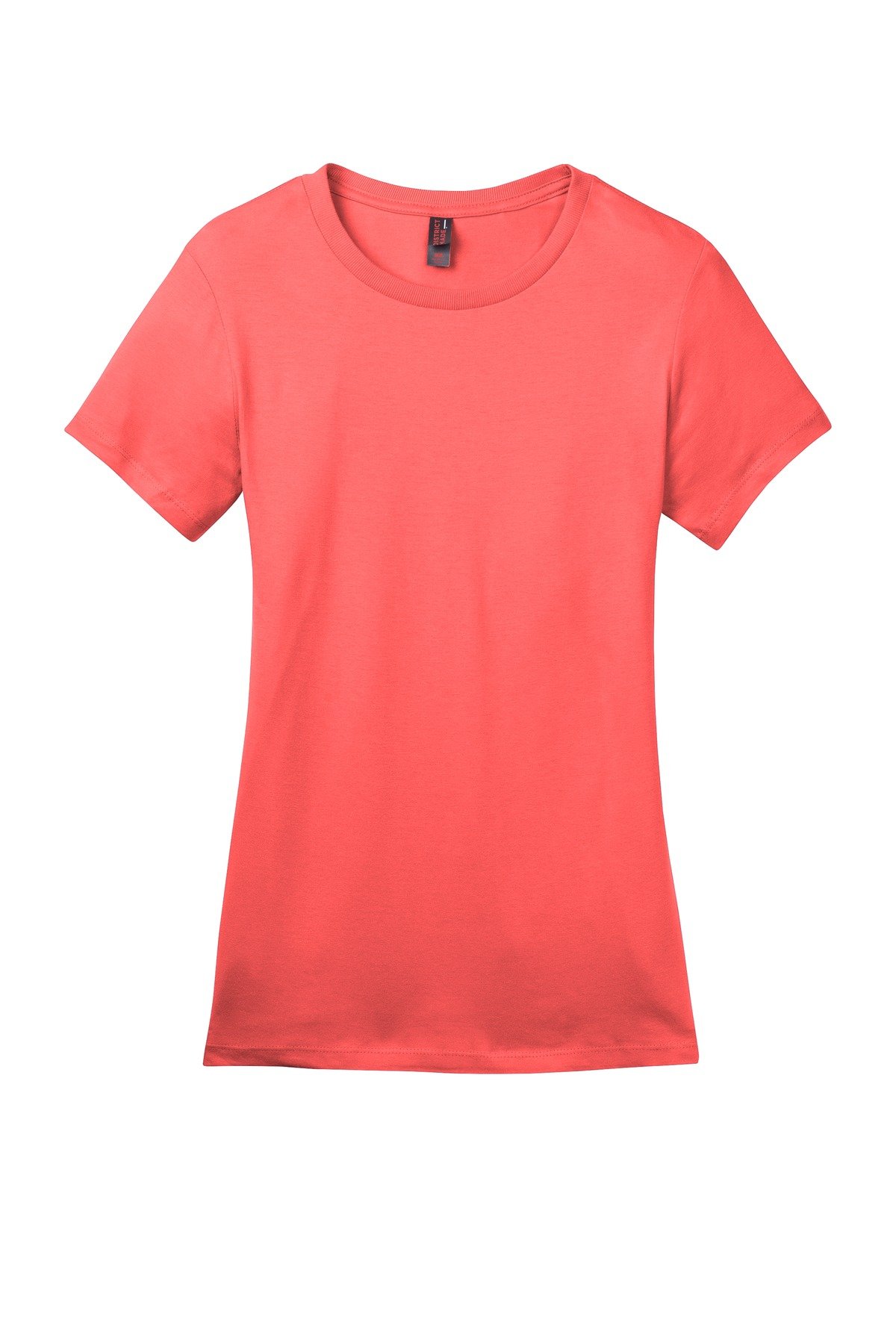 DM104L_coral_flat_front District Women's Perfect Weight Tee