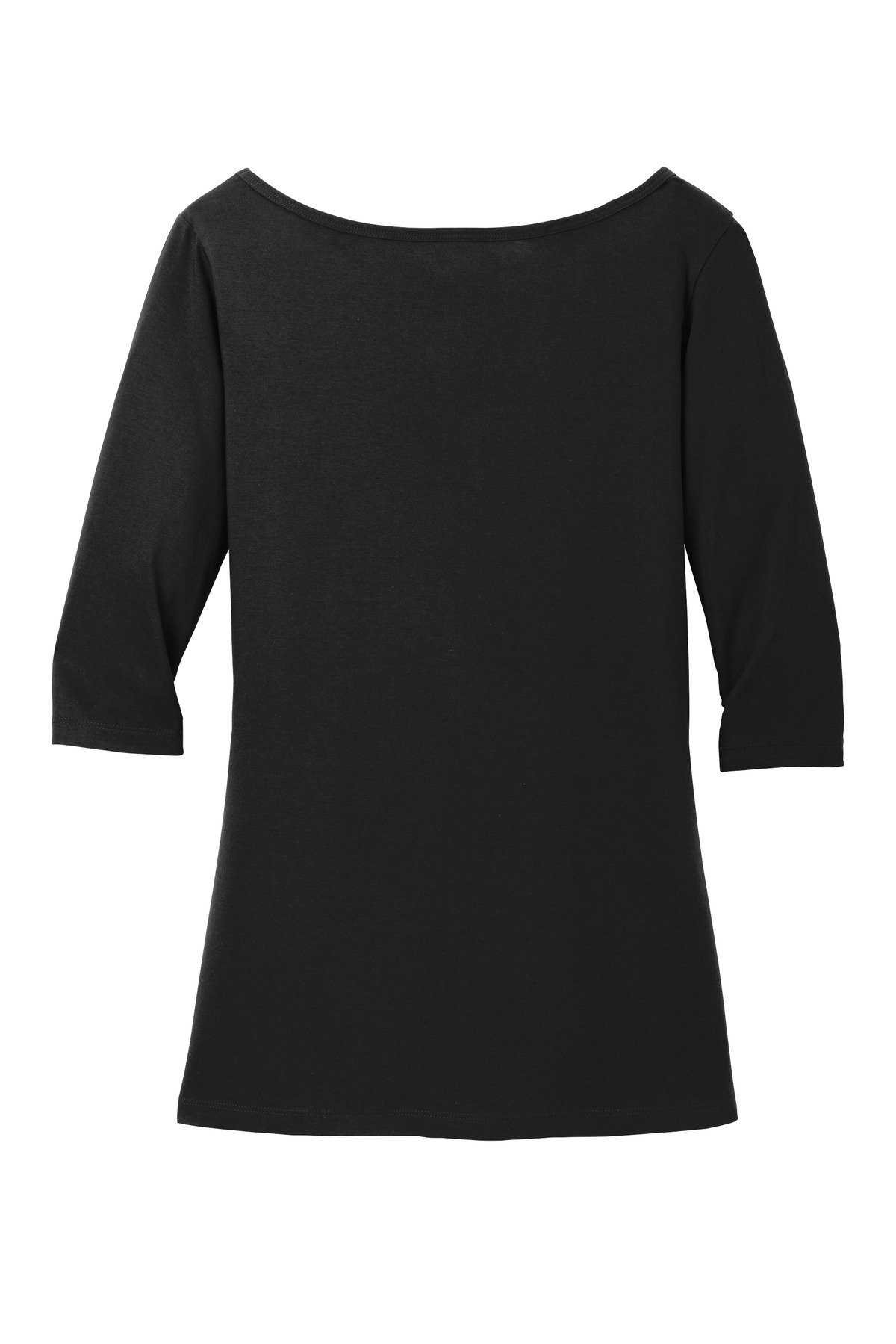 DM107L_black_flat_back District Women's Perfect Weight 3/4-Sleeve Tee