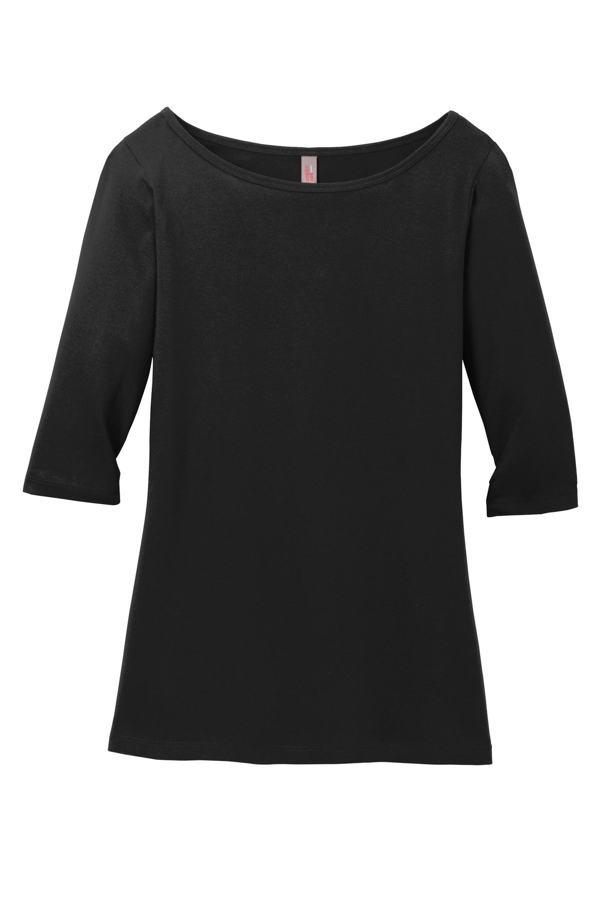 DM107L_black_flat_front District Women's Perfect Weight 3/4-Sleeve Tee