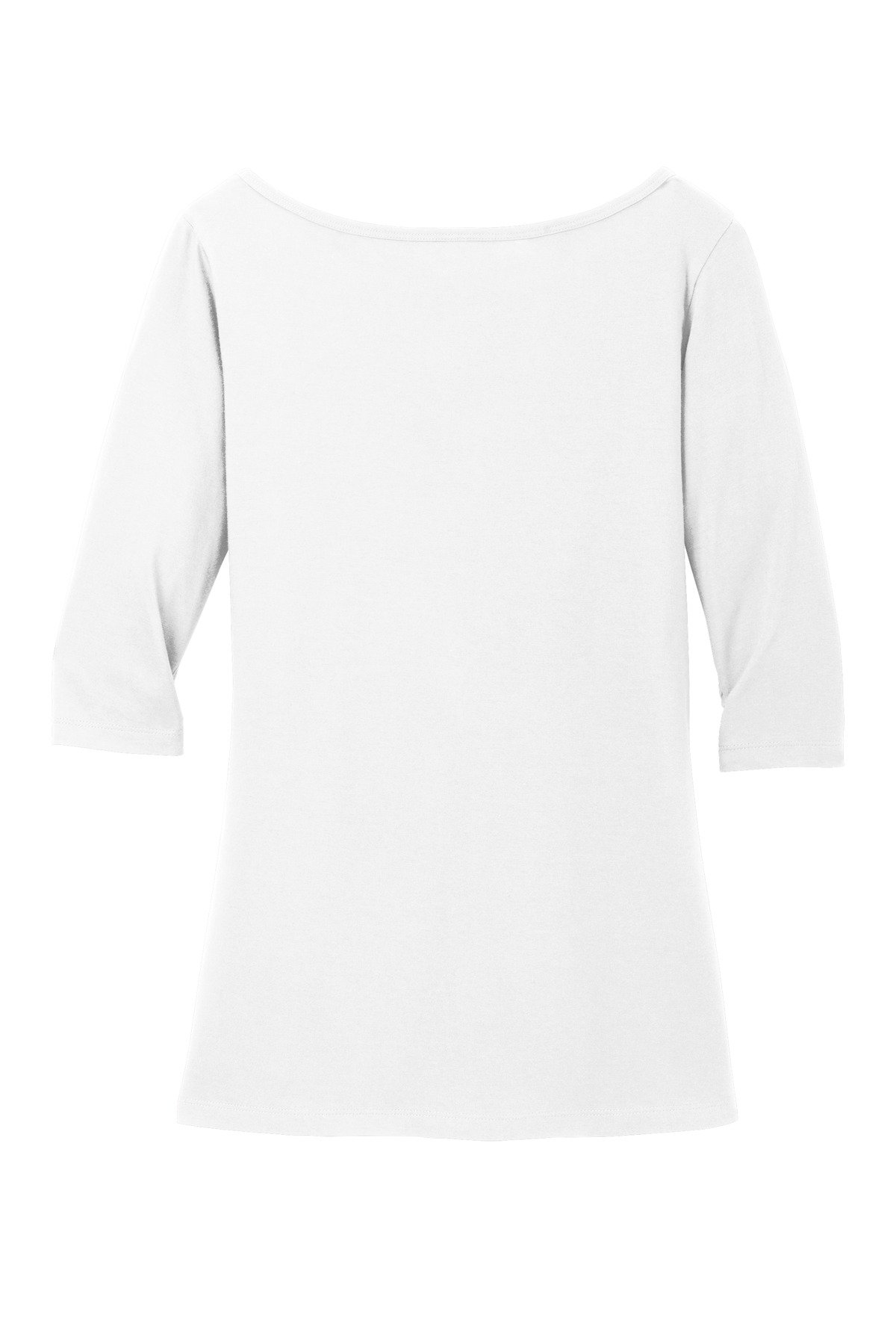 DM107L_white_flat_back District Women's Perfect Weight 3/4-Sleeve Tee