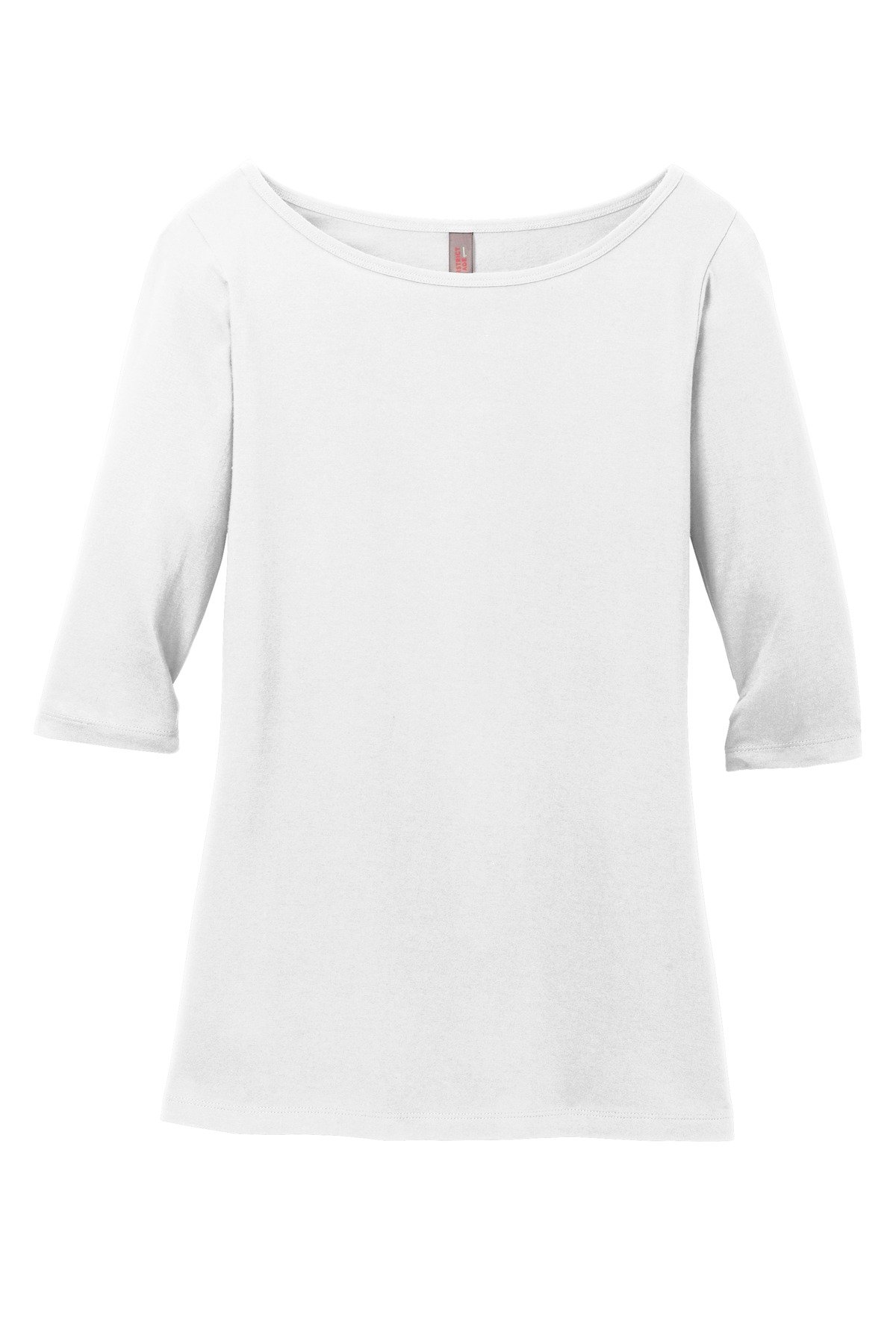 DM107L_white_flat_front District Women's Perfect Weight 3/4-Sleeve Tee