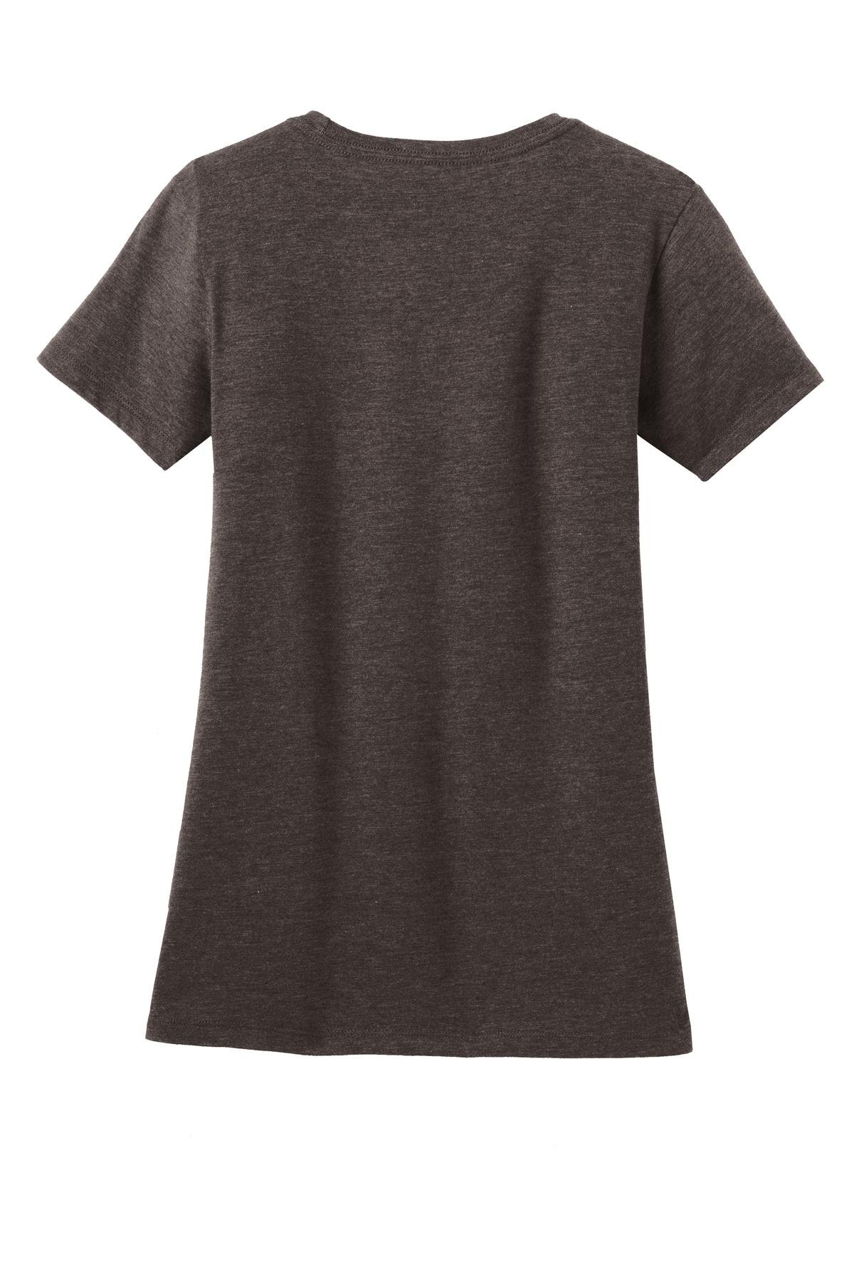 DM108L_hthrdbrown_flat_back District Women's Perfect Blend Tee
