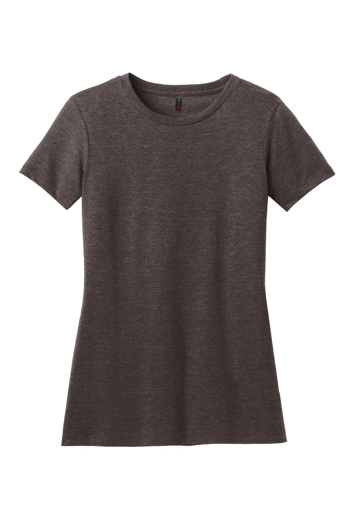 DM108L_hthrdbrown_flat_front District Women's Perfect Blend Tee