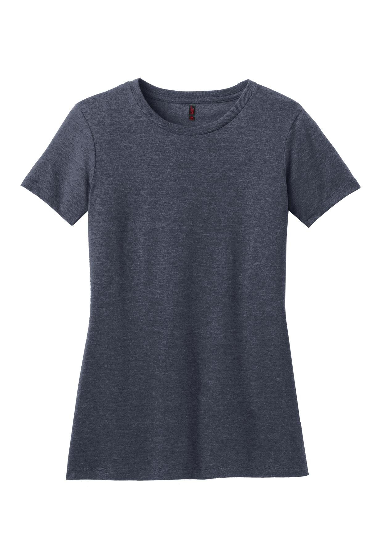 DM108L_hthrdnavy_flat_front District Women's Perfect Blend Tee