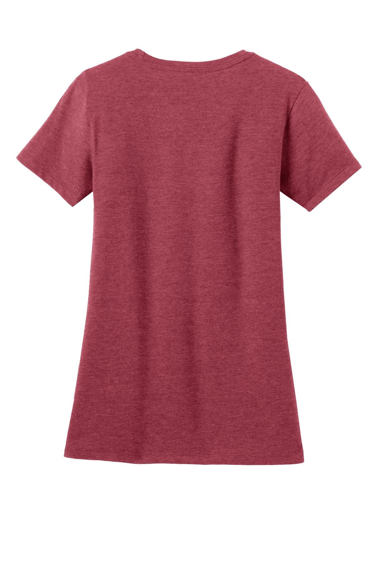 DM108L_hthrdred_flat_back District Women's Perfect Blend Tee