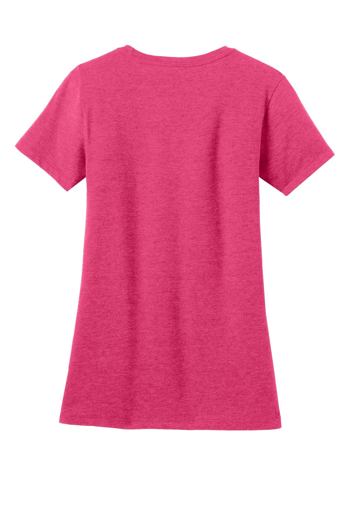 DM108L_hthrdwatermelon_flat_back District Women's Perfect Blend Tee