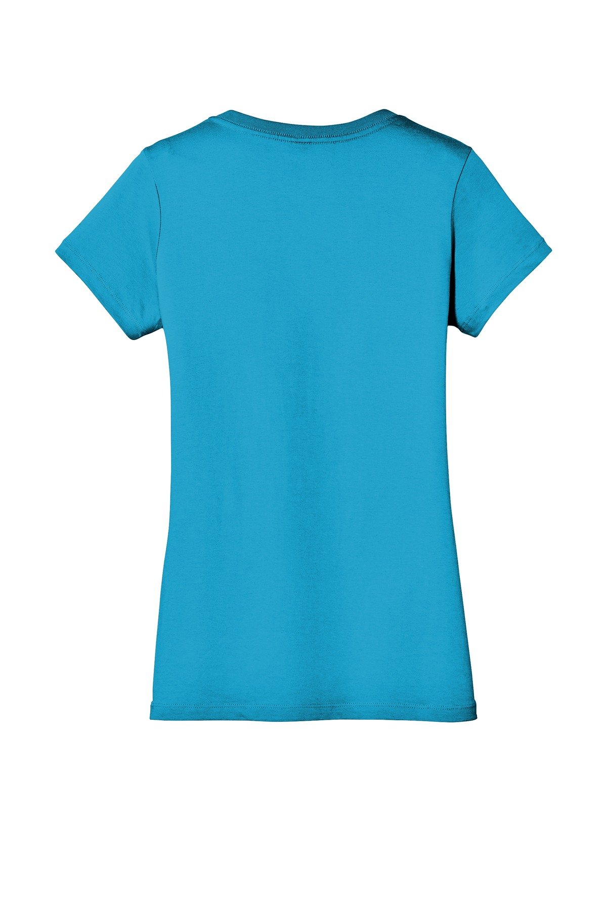 DM1170L_brightturquoise_flat_back District - Women's Perfect Weight V-Neck Tee.
