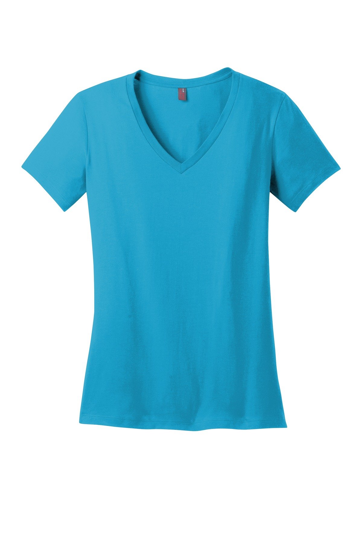 DM1170L_brightturquoise_flat_front District - Women's Perfect Weight V-Neck Tee.