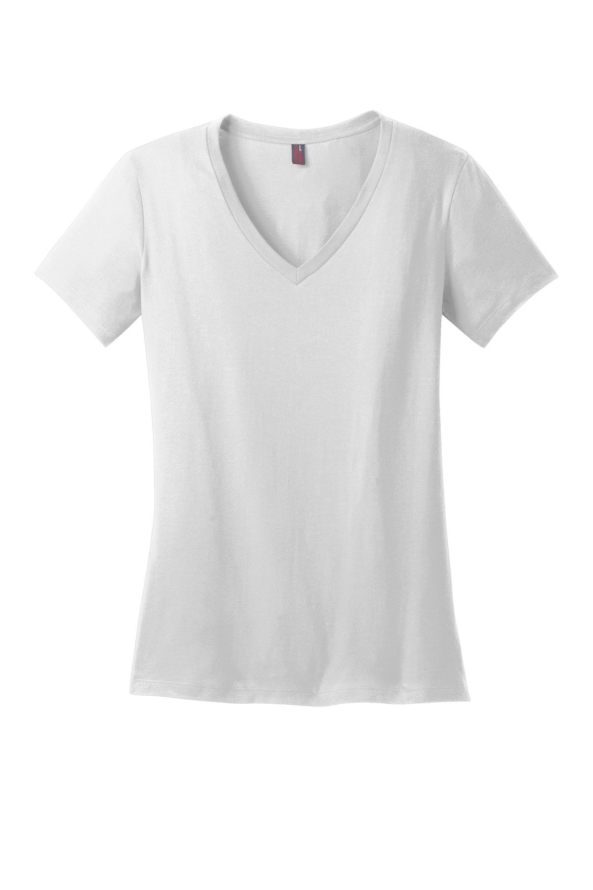 DM1170L_brightwhite_flat_front District - Women's Perfect Weight V-Neck Tee.