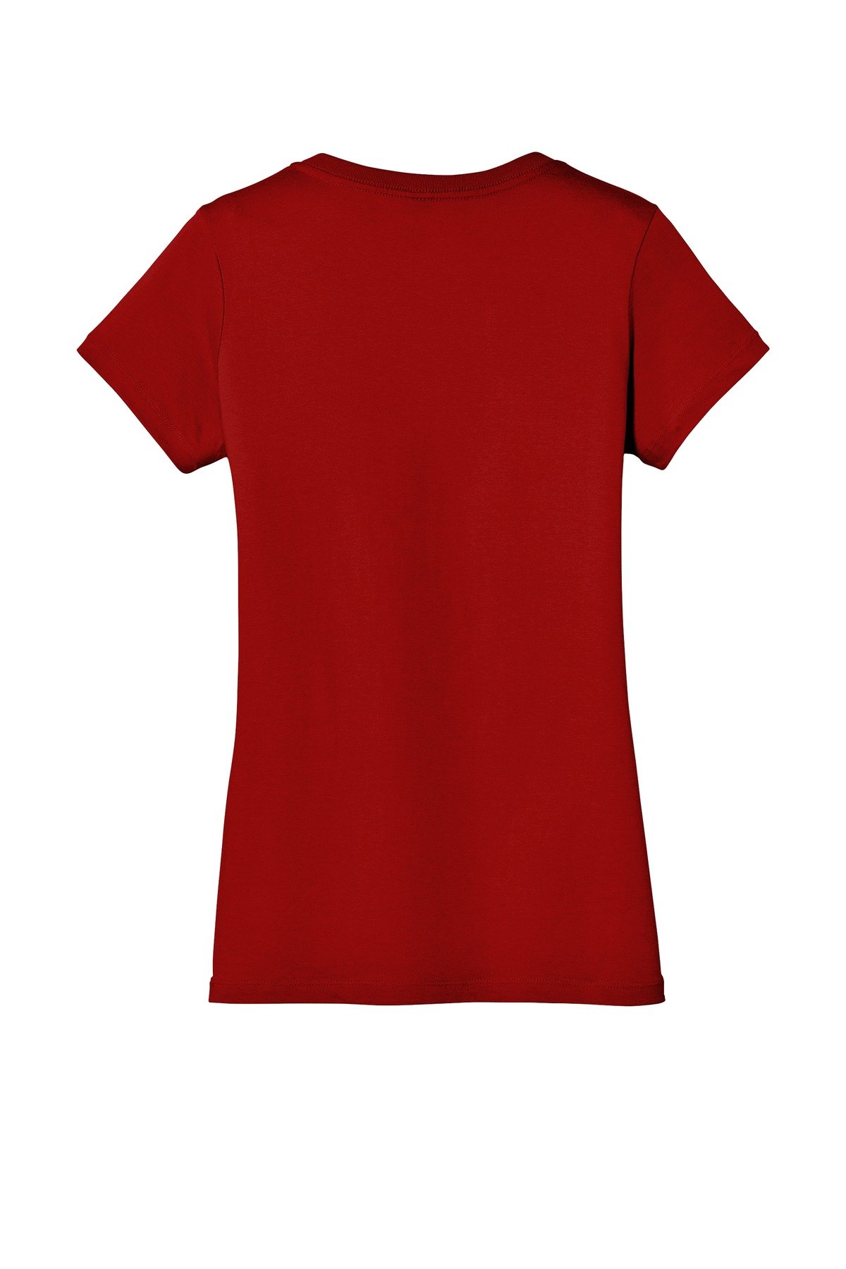 DM1170L_classicred_flat_back District - Women's Perfect Weight V-Neck Tee.