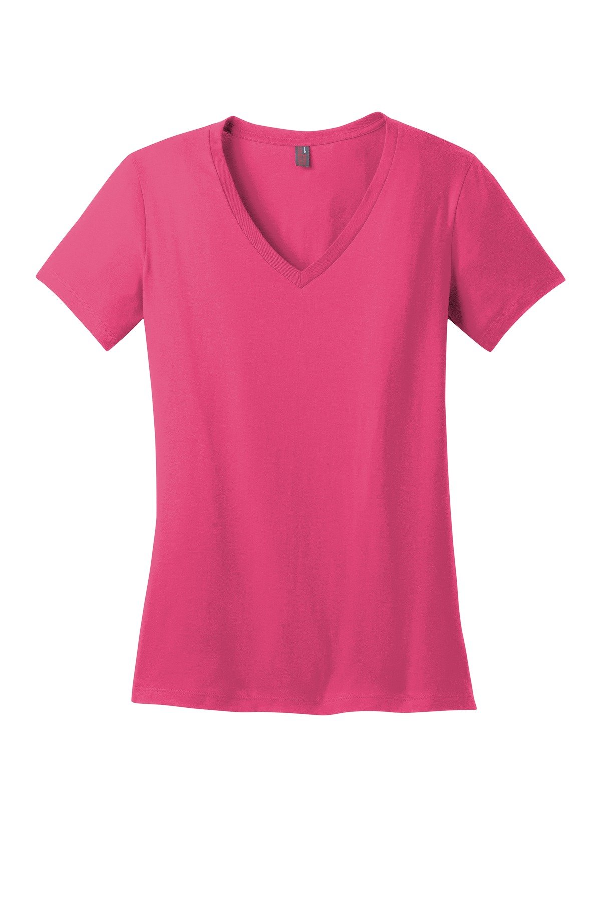 DM1170L_darkfuchsia_flat_front District - Women's Perfect Weight V-Neck Tee.