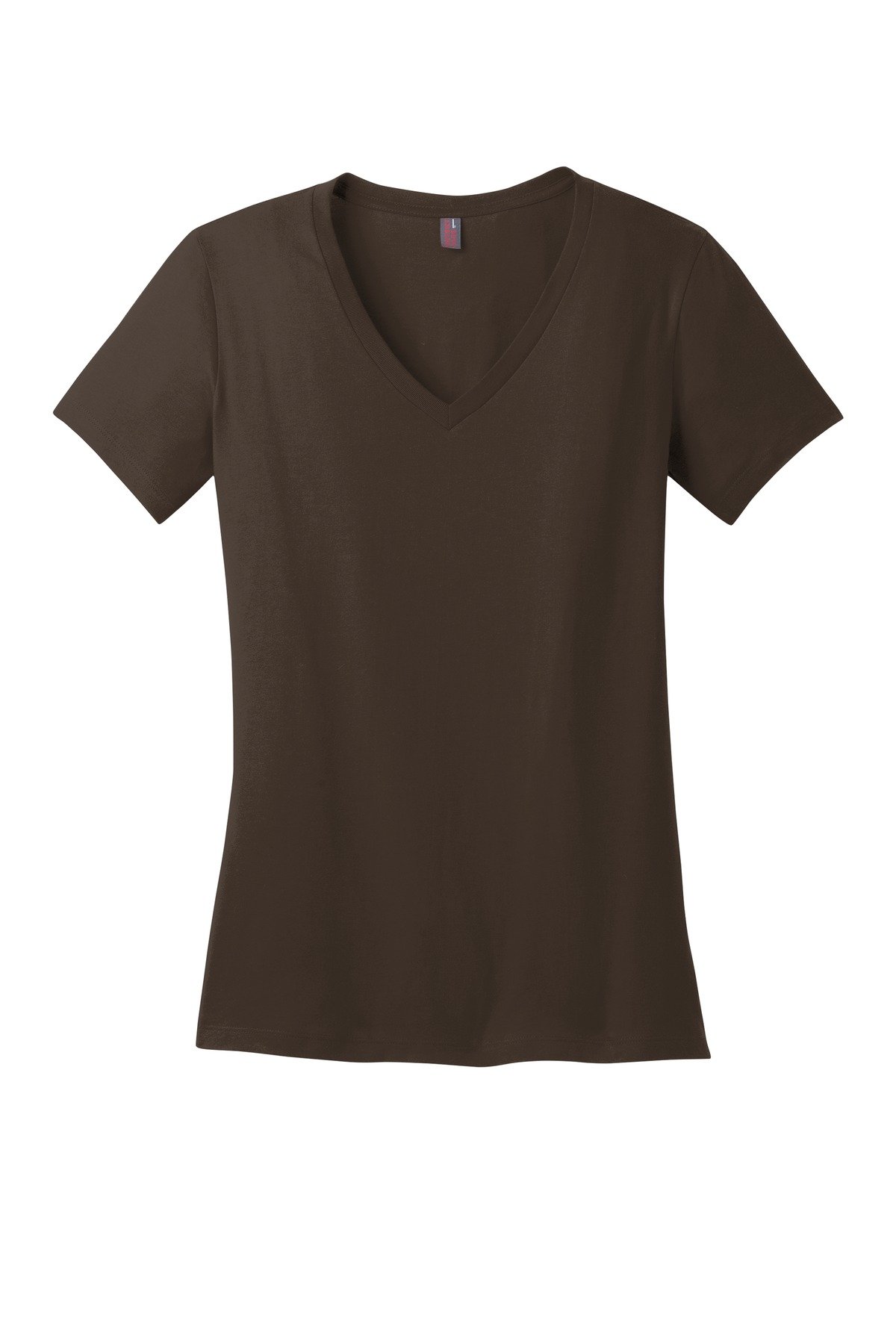 DM1170L_espresso_flat_front District - Women's Perfect Weight V-Neck Tee.