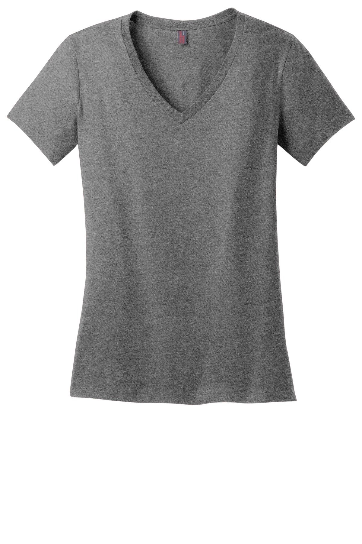 DM1170L_hthrdnickel_flat_front District - Women's Perfect Weight V-Neck Tee.