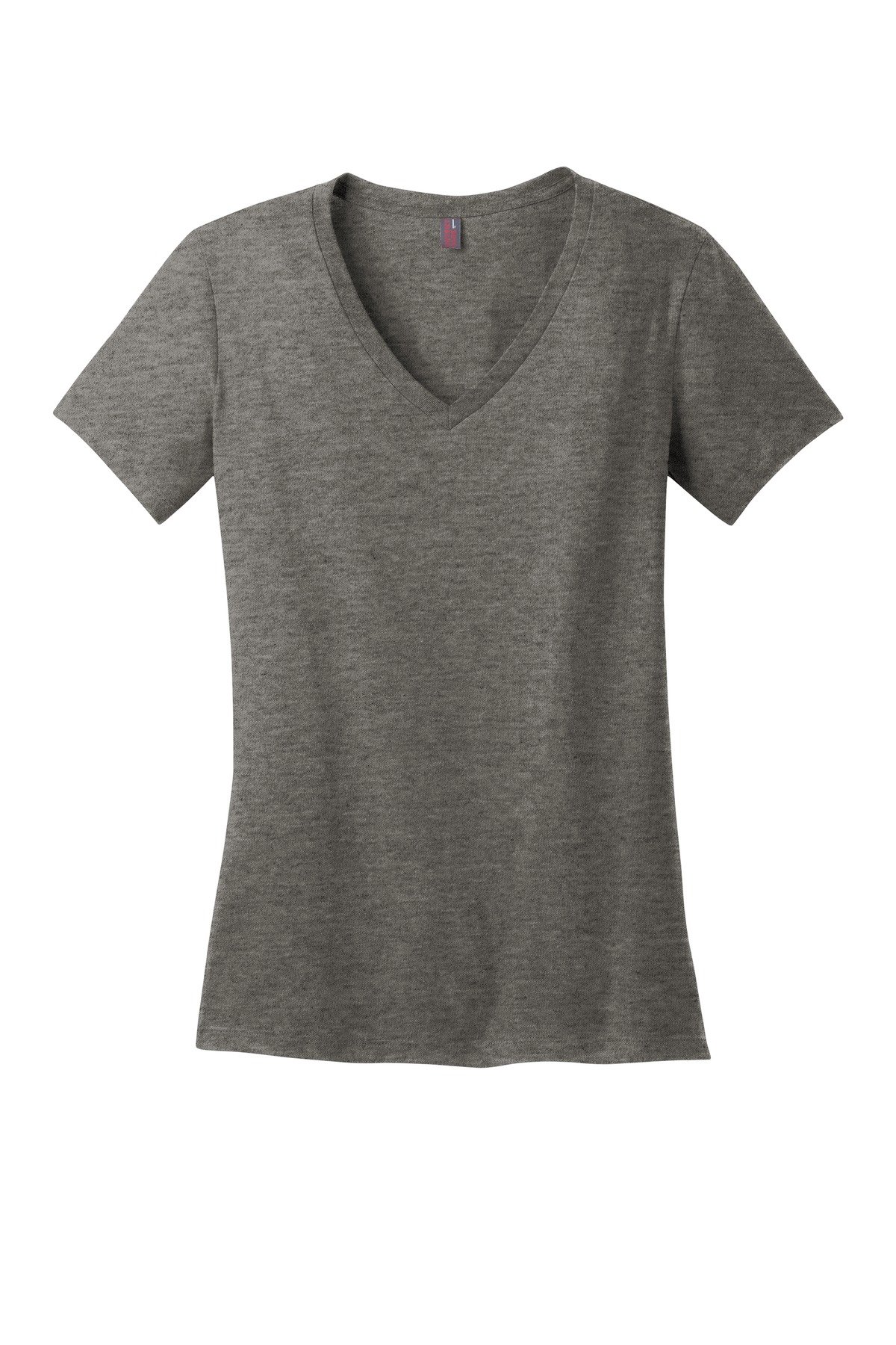 DM1170L_hthredcharcoal_flat_front District - Women's Perfect Weight V-Neck Tee.