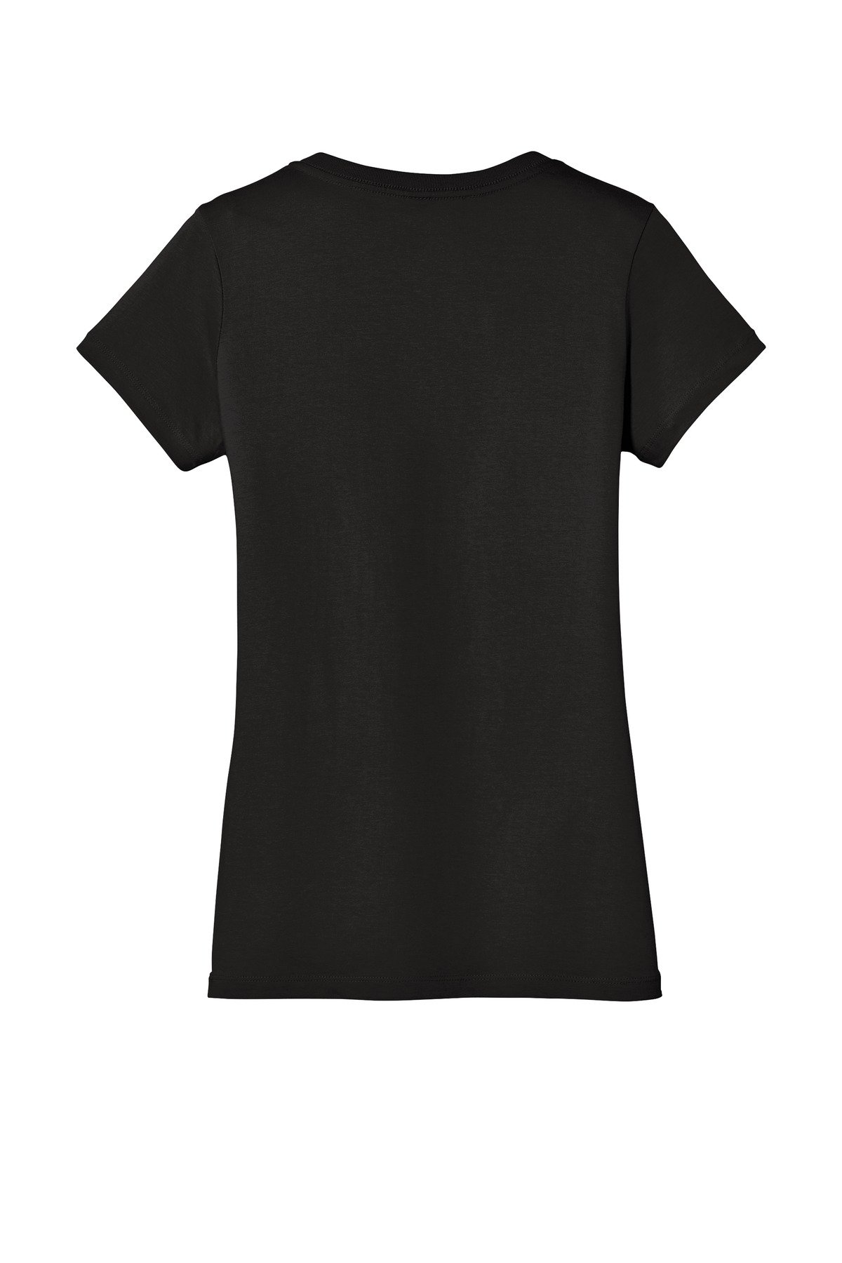 DM1170L_jetblack_flat_back District - Women's Perfect Weight V-Neck Tee.
