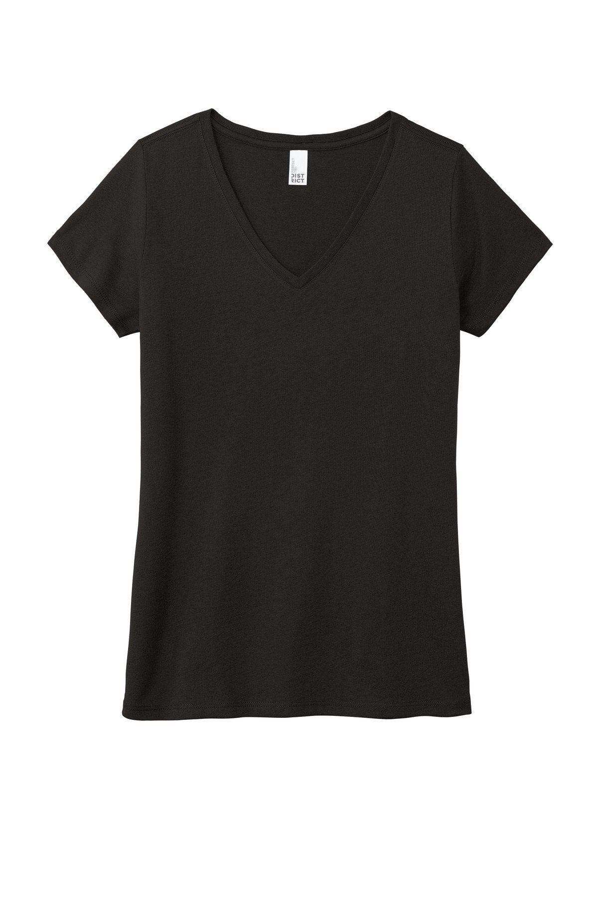 DM1350L_black_flat_front_052019 District Women's Perfect Tri V-Neck Tee