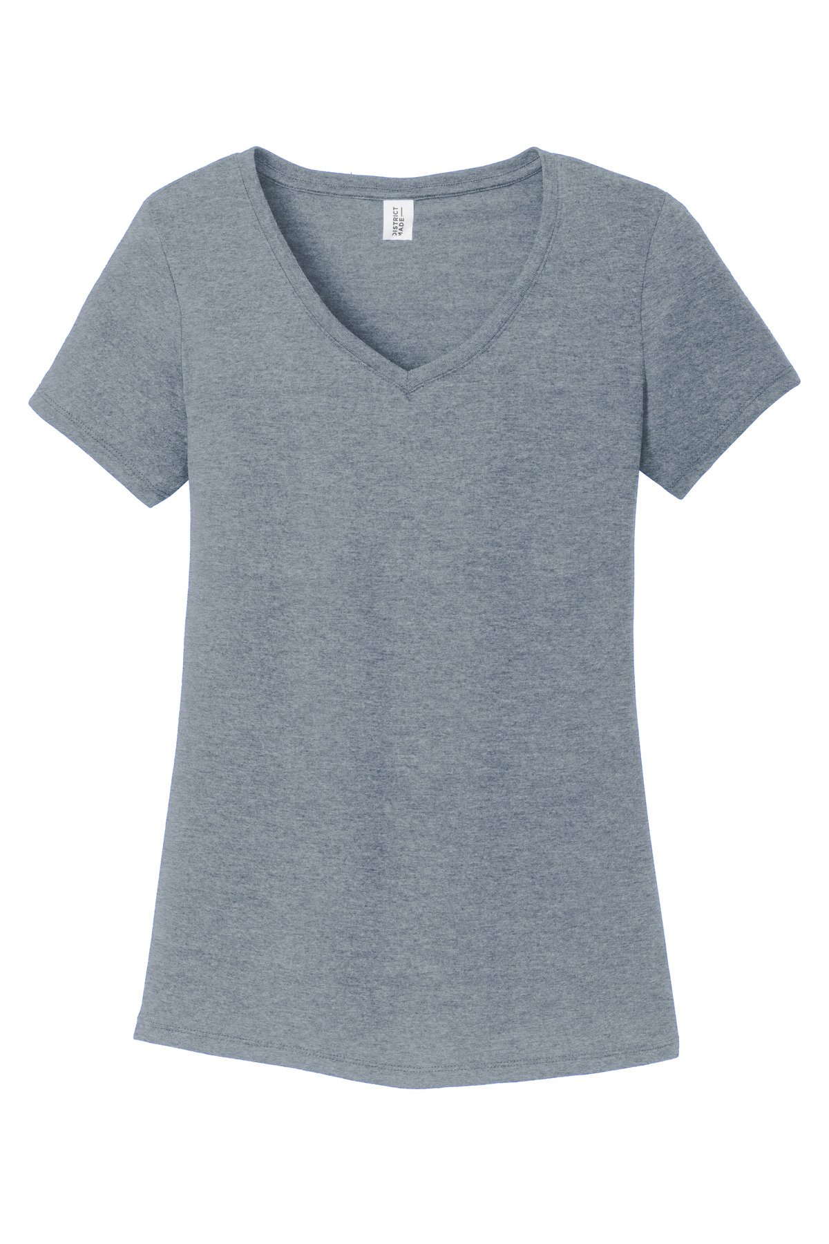 DM1350L_flintblueheather_flat_front District Women's Perfect Tri V-Neck Tee