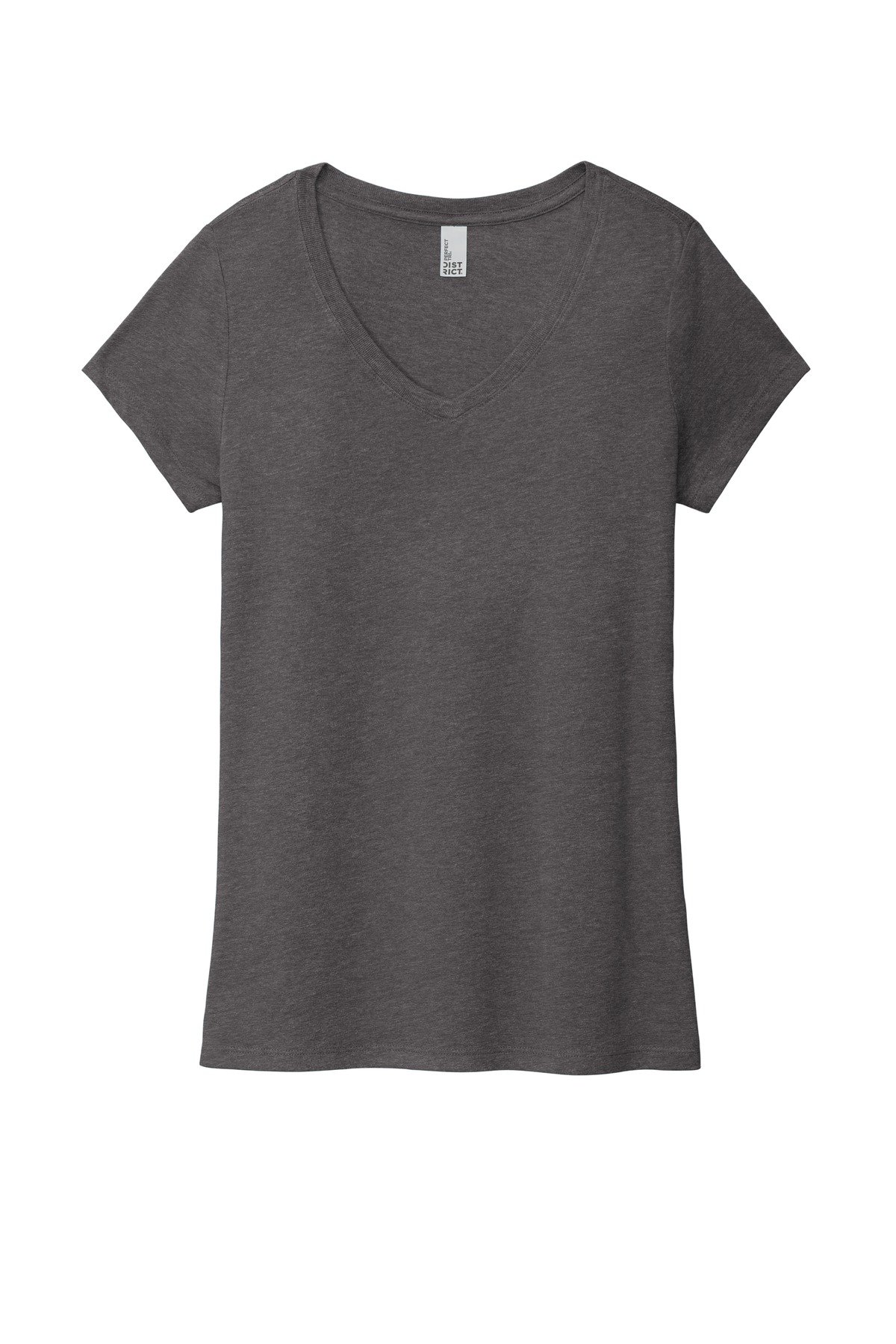 DM1350L_heatheredcharcoal_flat_front_052019 District Women's Perfect Tri V-Neck Tee