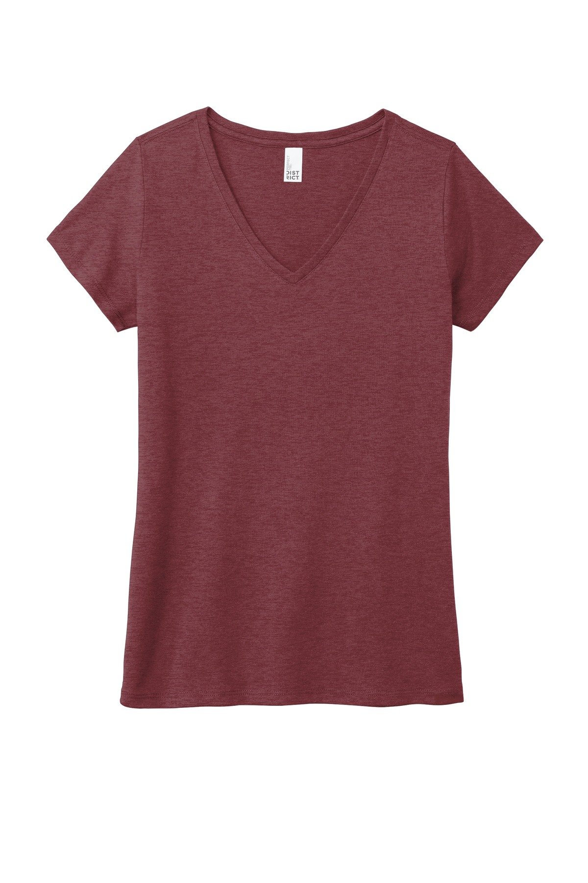 DM1350L_maroonfrost_flat_front_052019 District Women's Perfect Tri V-Neck Tee