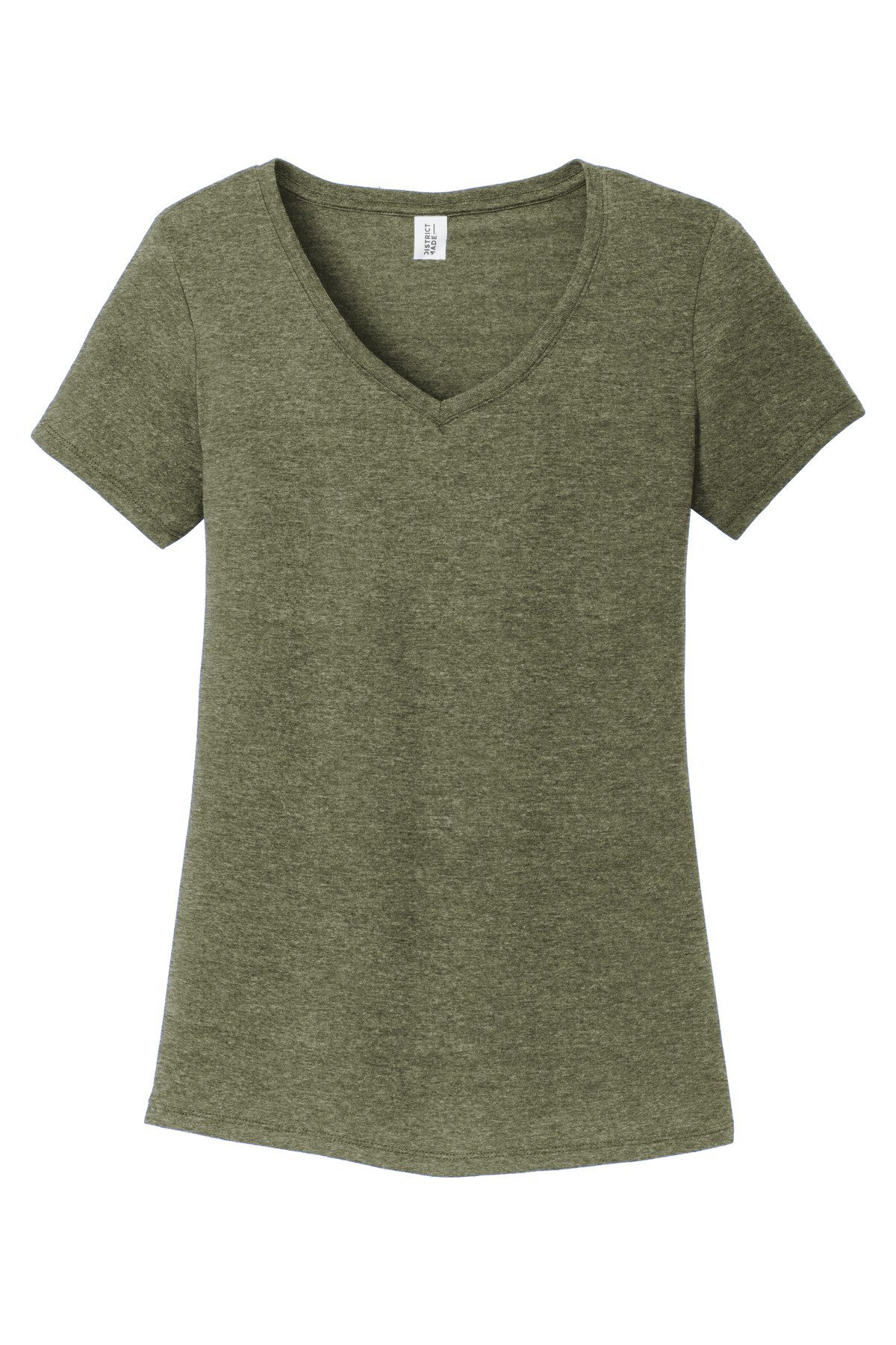 DM1350L_militarygreenfrost_flat_front District Women's Perfect Tri V-Neck Tee