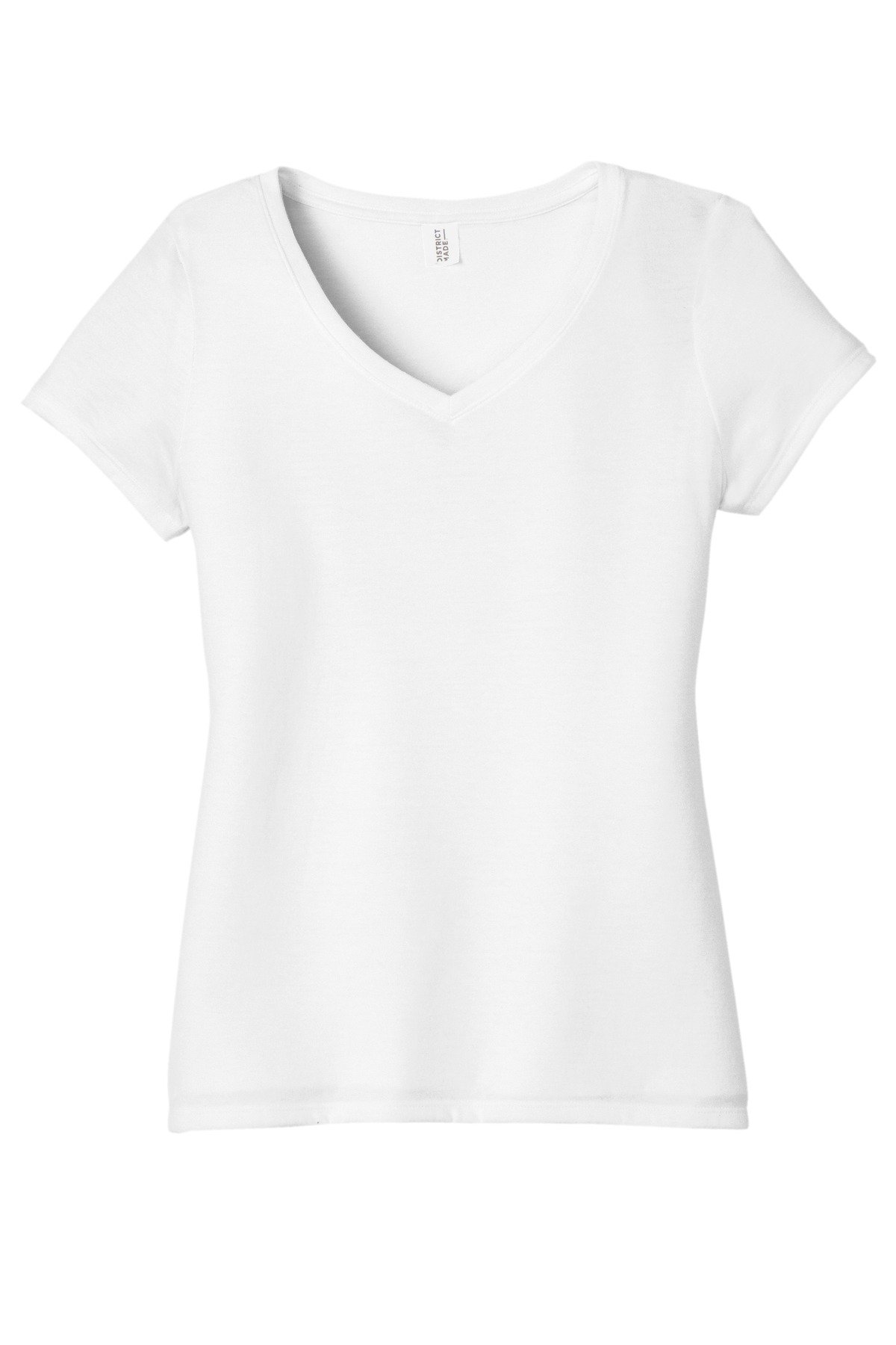 DM1350L_white_flat_front District Women's Perfect Tri V-Neck Tee