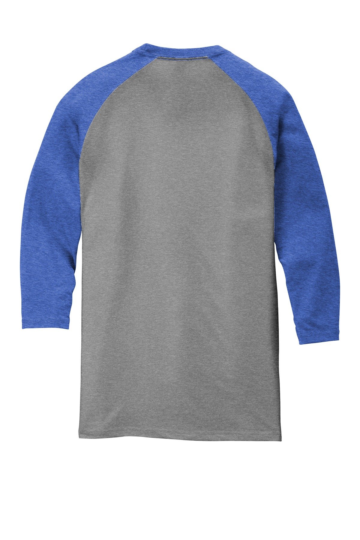 DM136_royalfrostgreyfrost_flat_back District Perfect Tri 3/4-Sleeve Raglan.