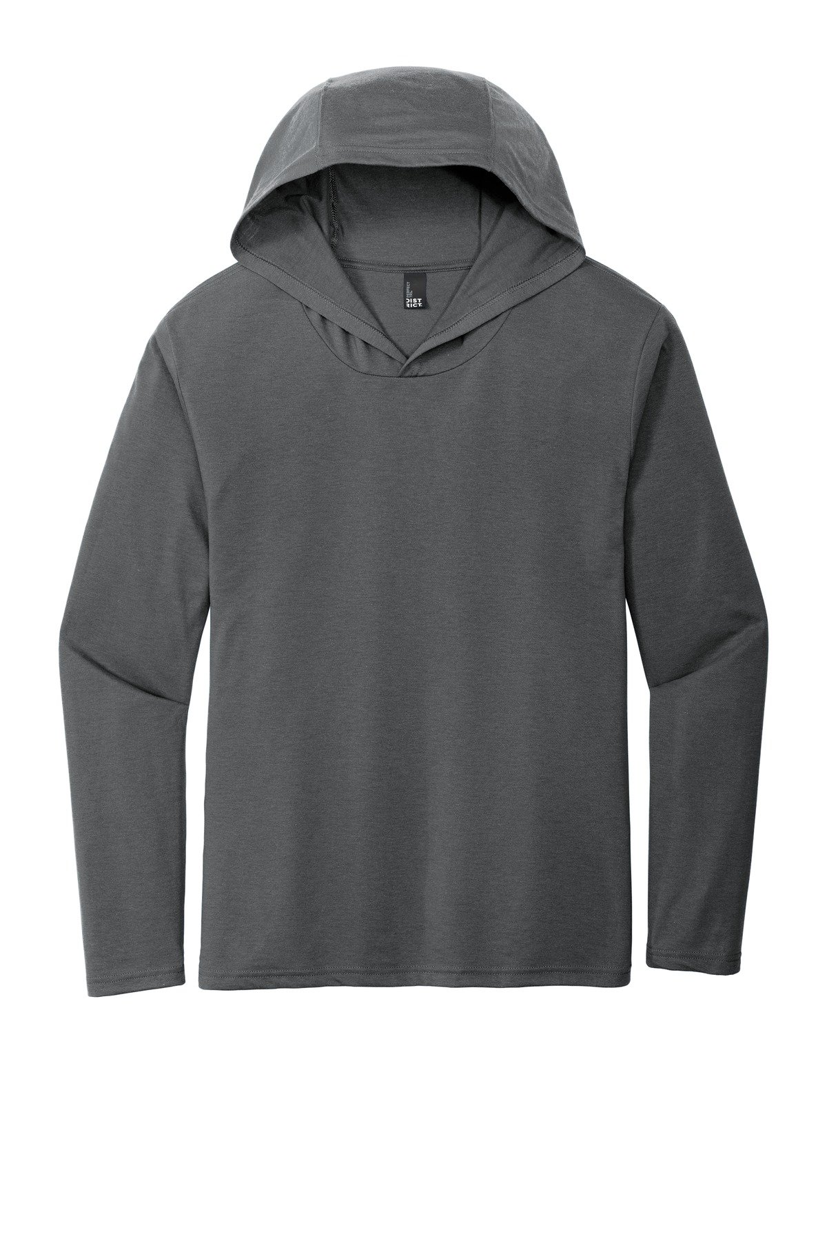 DM139_charcoal_flat_front District Perfect Tri Long Sleeve Hoodie
