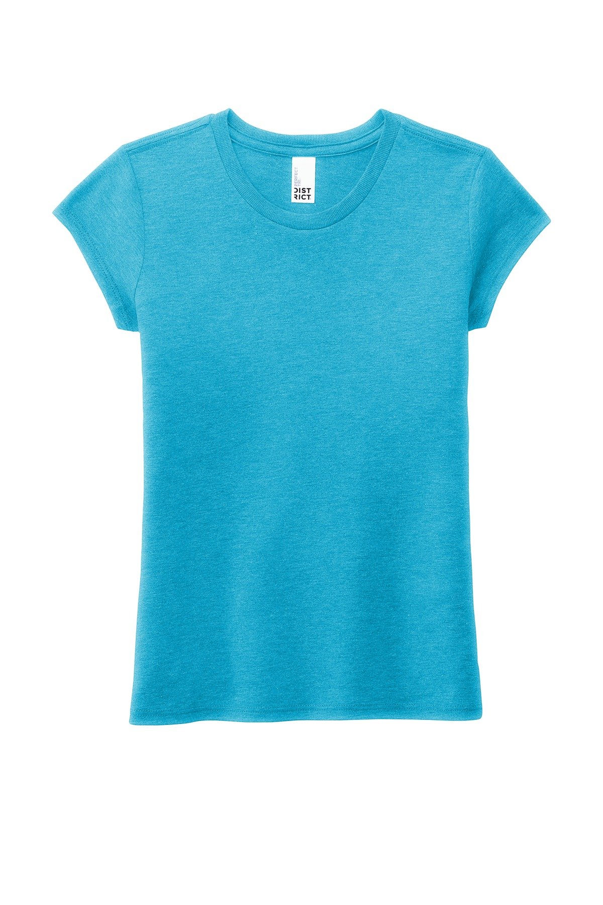DT130YG_turquoisefrost_flat_front District Girls Perfect Tri Tee