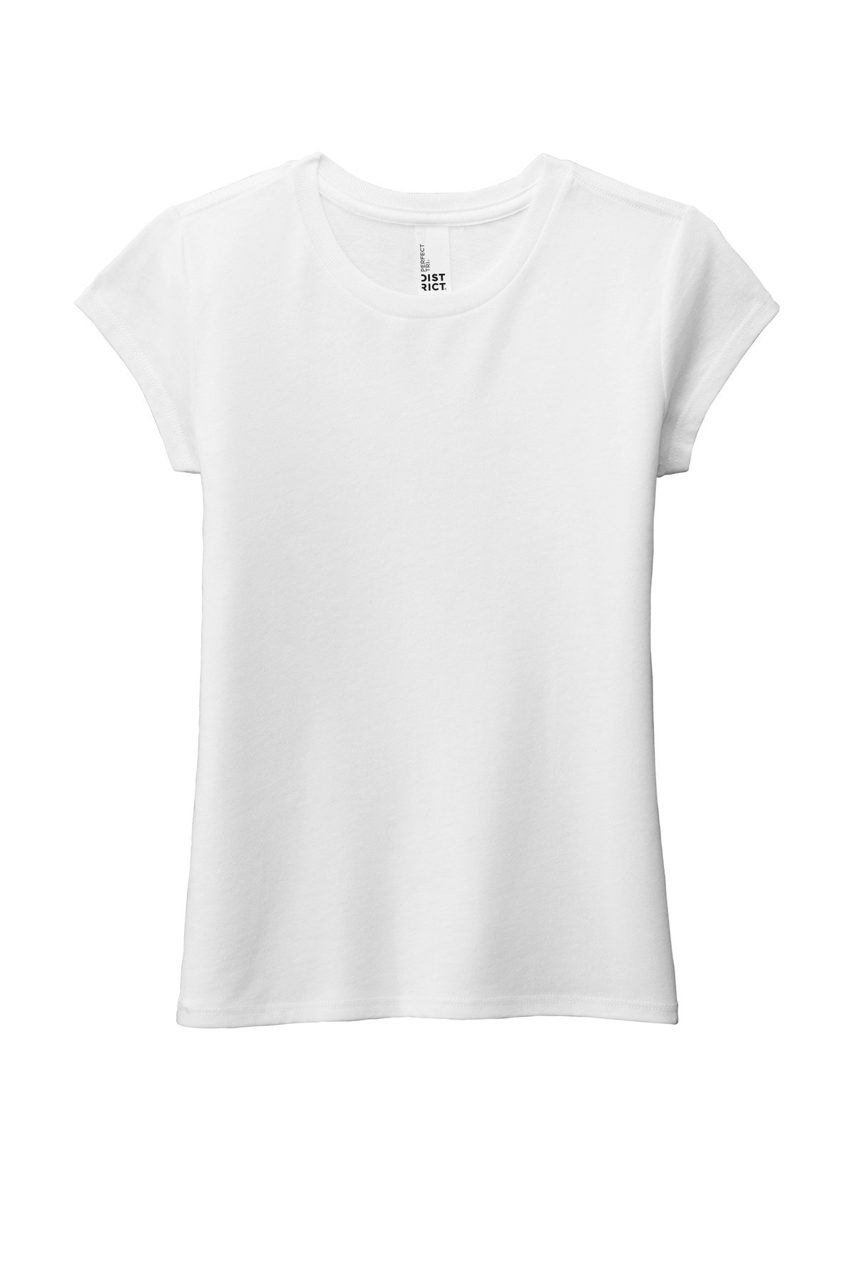 DT130YG_white_flat_front District Girls Perfect Tri Tee