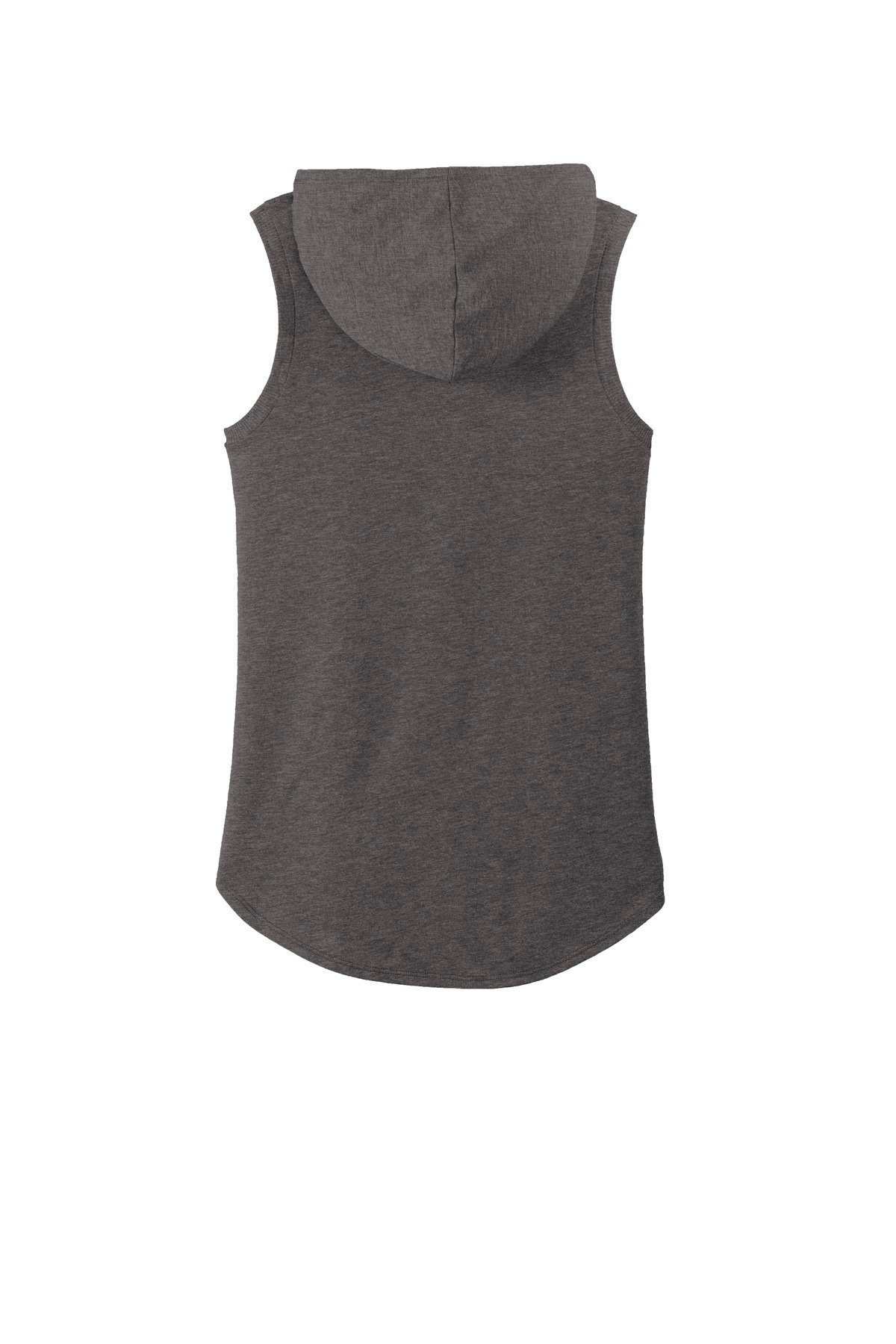 DT1375_heatheredcharcoal_flat_back District Women's Perfect Tri Sleeveless Hoodie