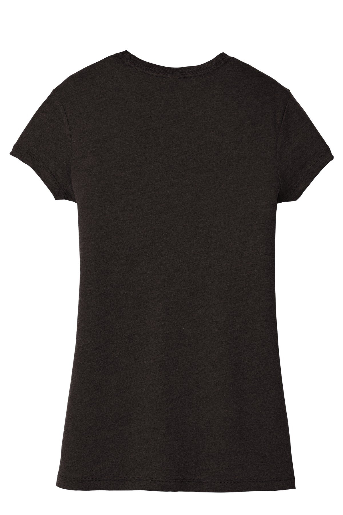 DT155_blackfrost_flat_back District Women's Fitted Perfect Tri Tee.