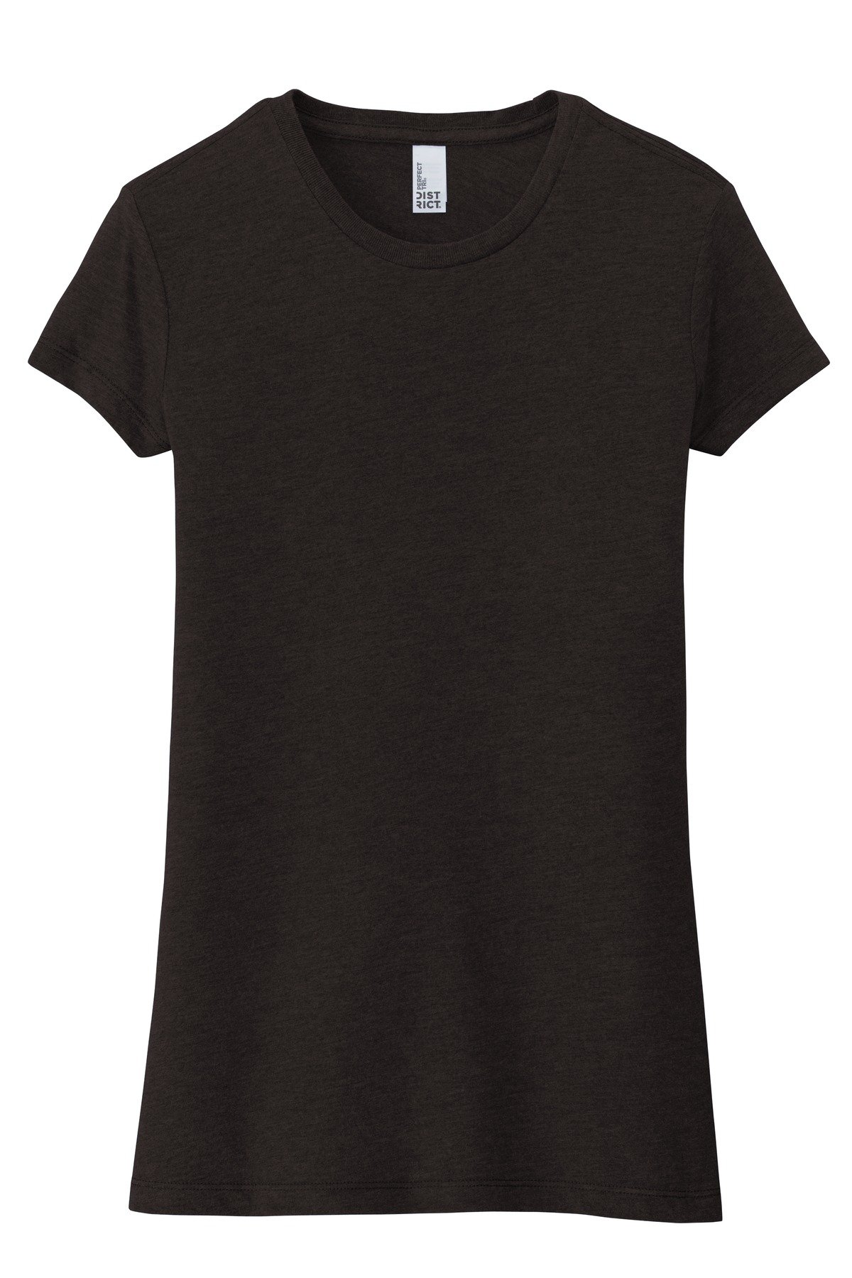 DT155_blackfrost_flat_front District Women's Fitted Perfect Tri Tee.
