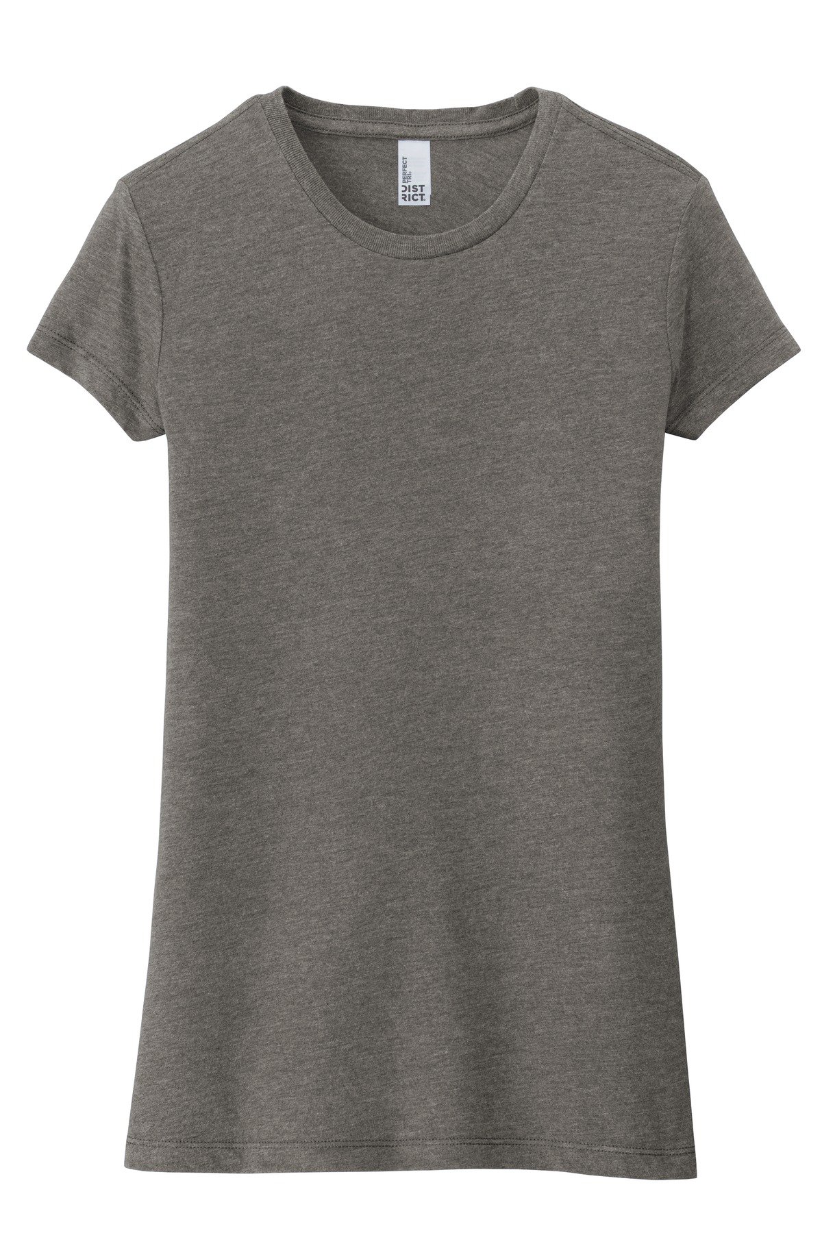 DT155_greyfrost_flat_front District Women's Fitted Perfect Tri Tee.