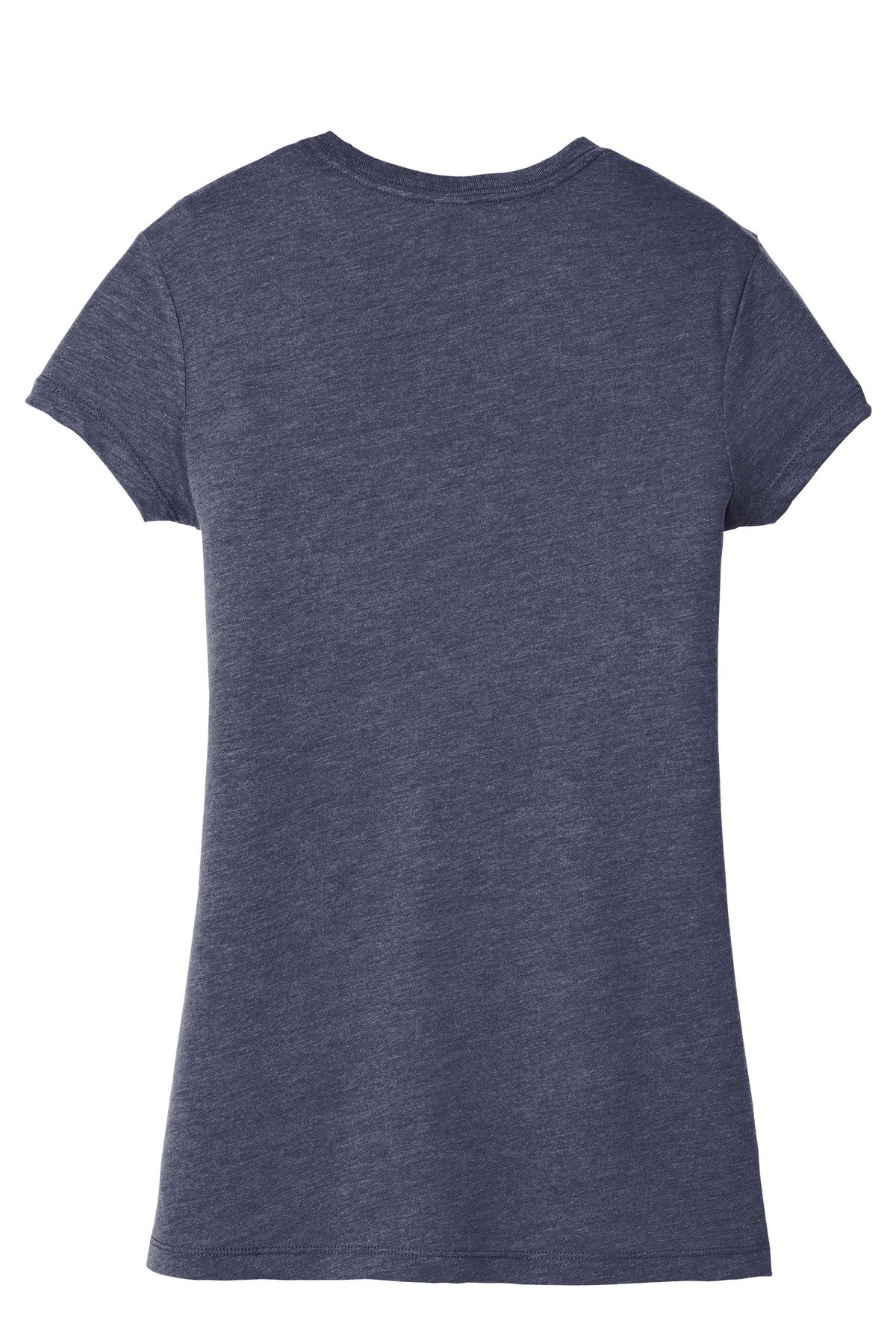 DT155_navyfrost_flat_back District Women's Fitted Perfect Tri Tee.