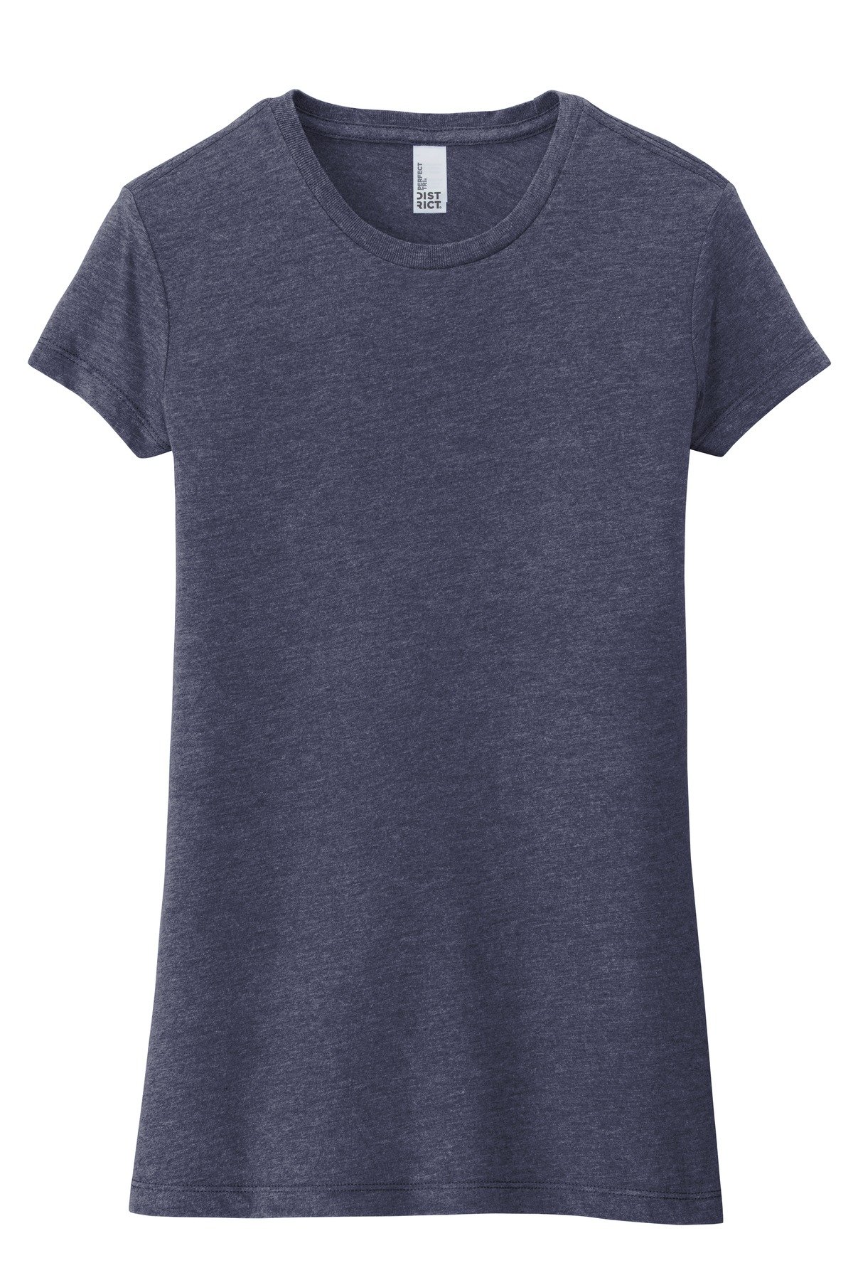 DT155_navyfrost_flat_front District Women's Fitted Perfect Tri Tee.