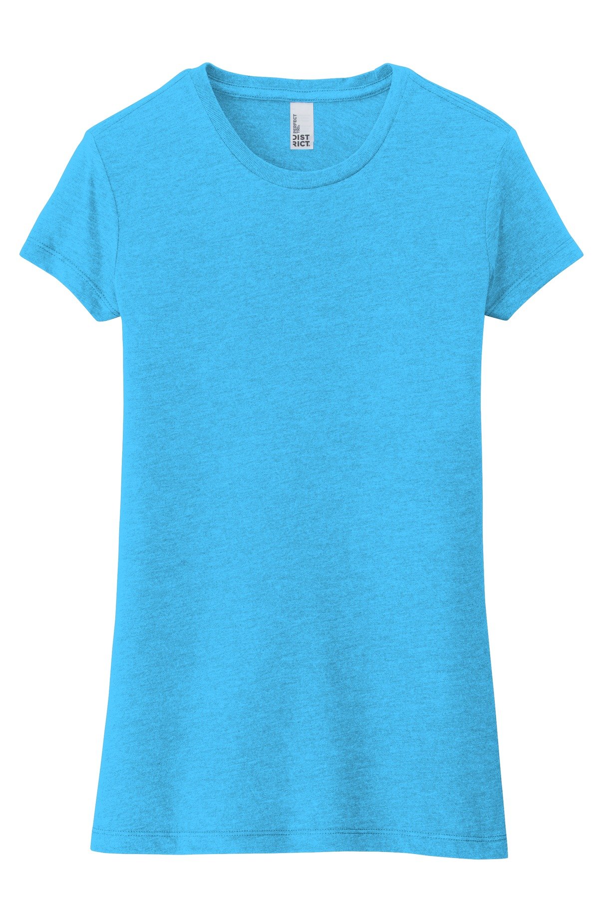 DT155_turquoisefrost_flat_front District Women's Fitted Perfect Tri Tee.