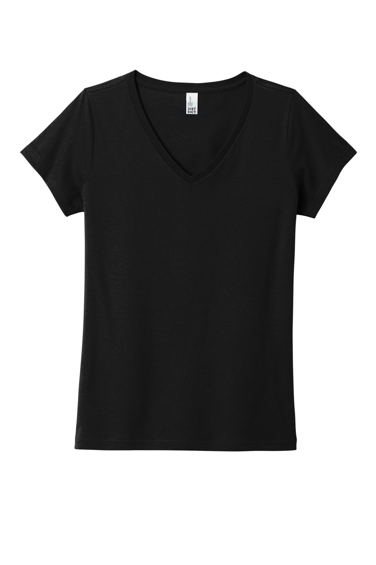 DT5002_black_flat_front District Women's The Concert Tee V-Neck