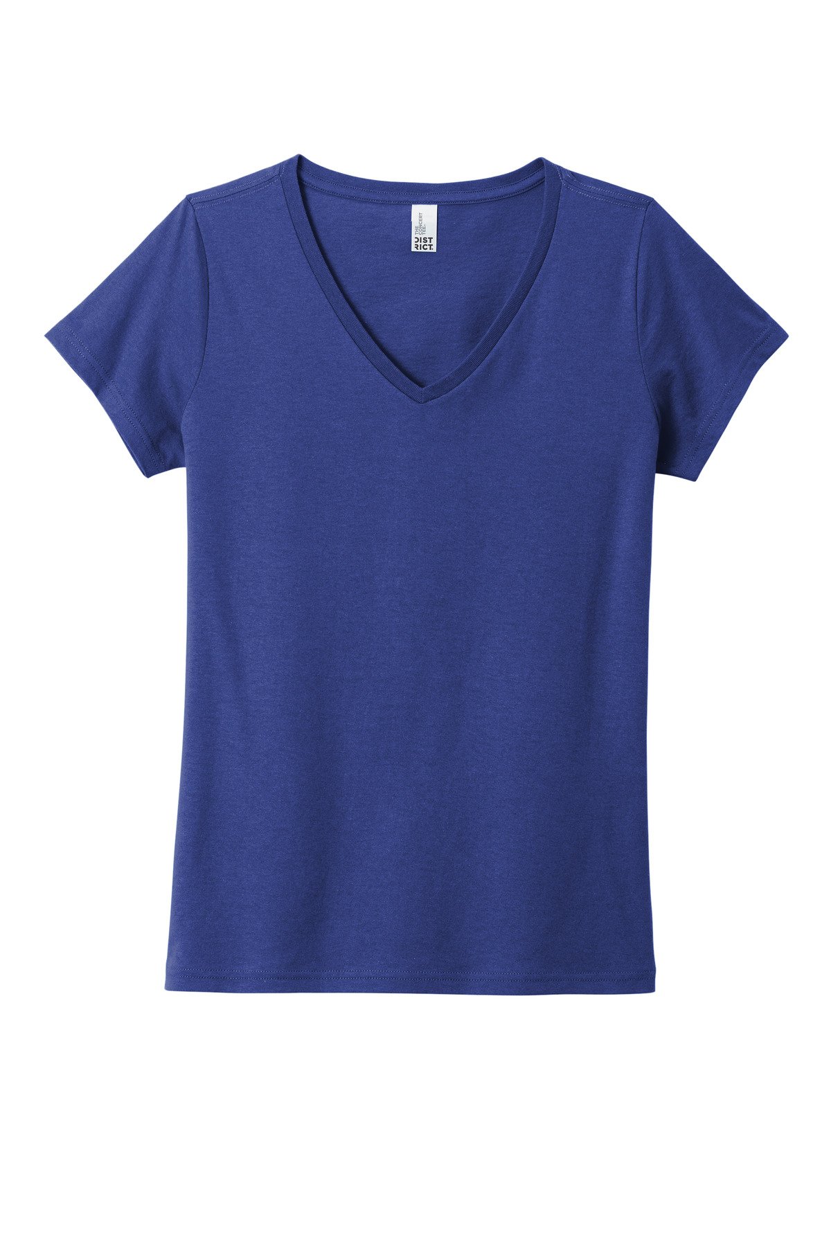 DT5002_deeproyal_flat_front District Women's The Concert Tee V-Neck