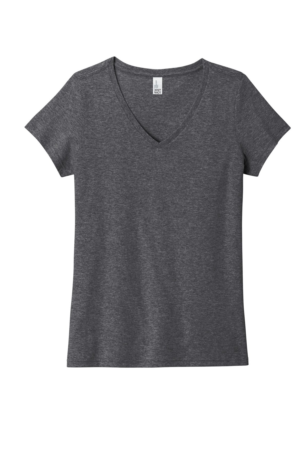DT5002_heatheredcharcoal_flat_front District Women's The Concert Tee V-Neck