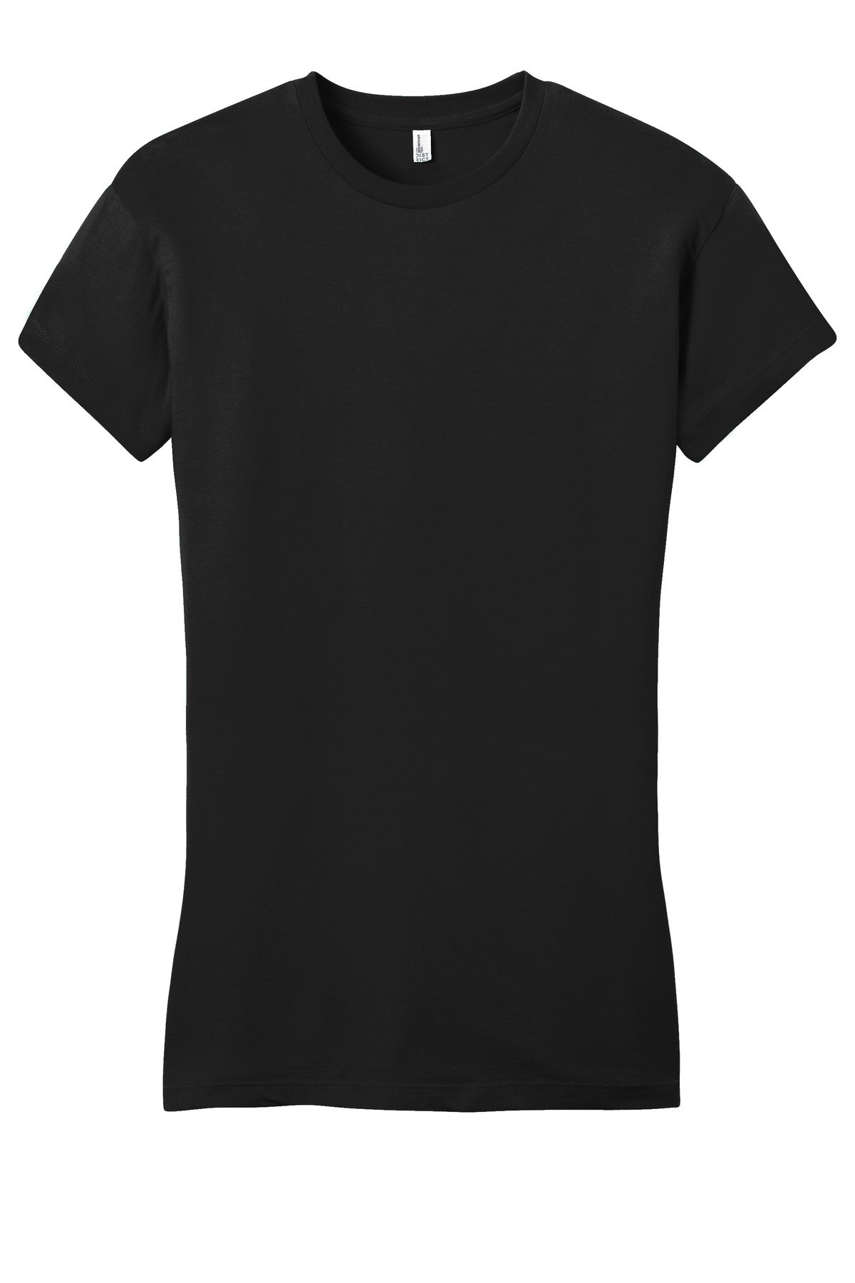 DT6001_black_flat_front District Women's Fitted Very Important Tee