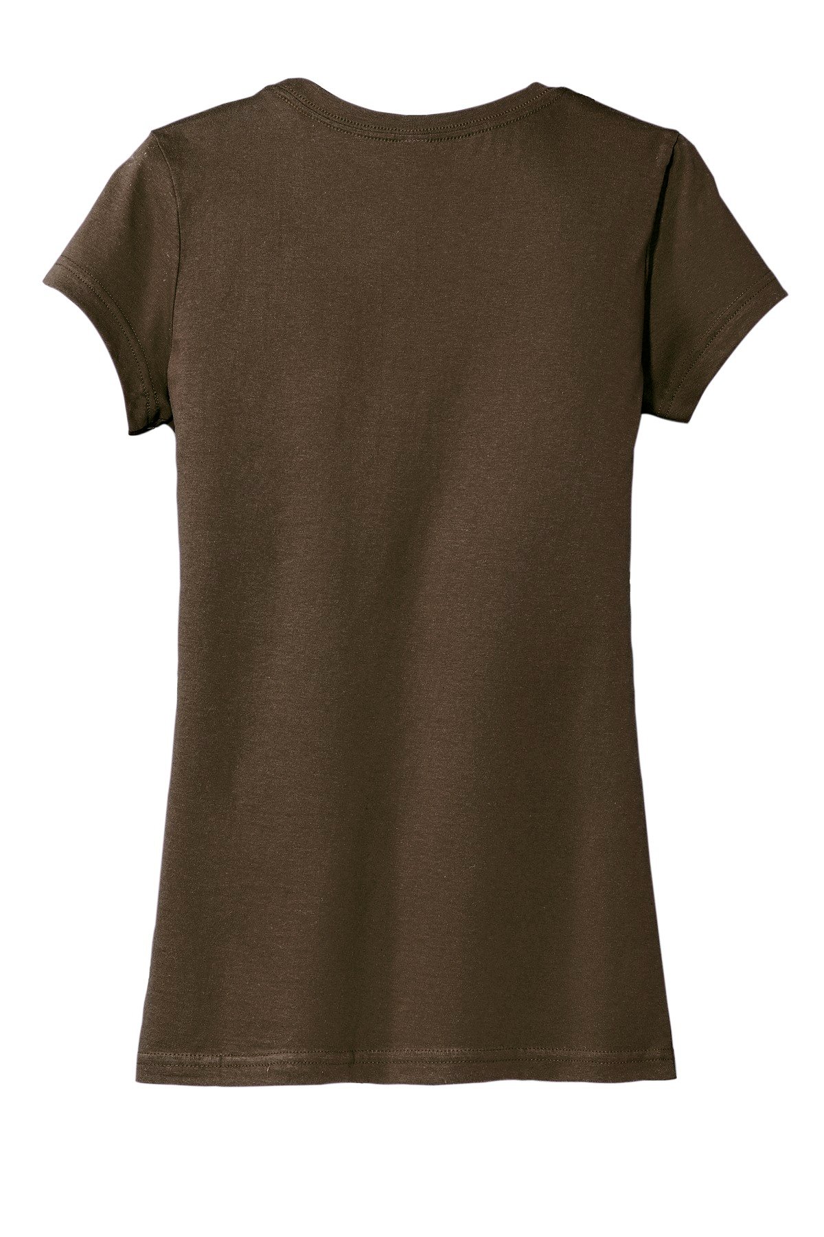 DT6001_brown_flat_back District Women's Fitted Very Important Tee